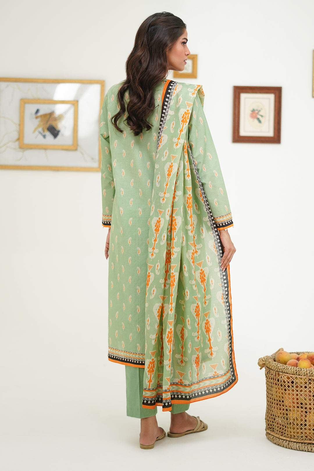 Zellbury | Unstitched 3 Piece Lawn | Shirt Shalwar Dupatta - 1572
