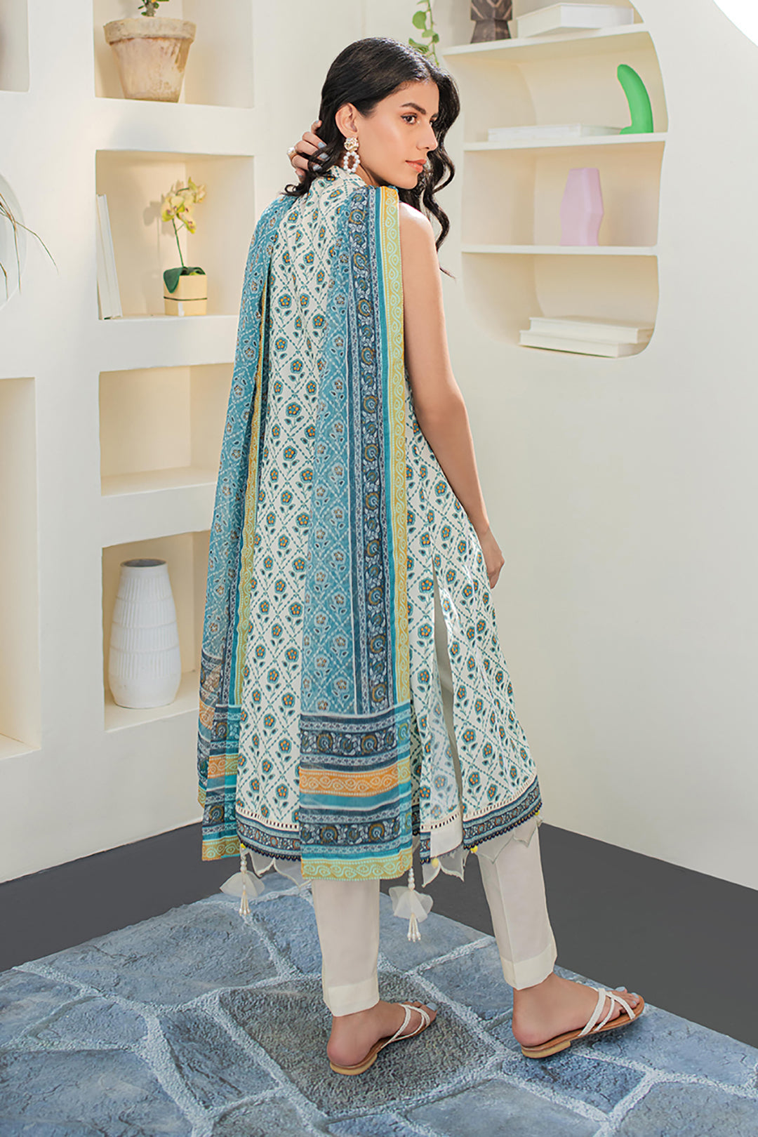 Zellbury | Unstitched 3 Piece Lawn | Shirt Shalwar Dupatta - 1663
