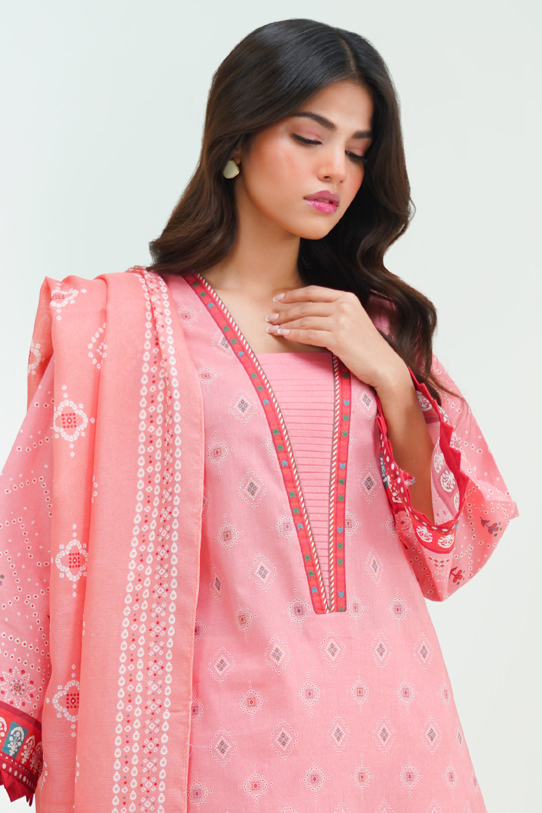 Zellbury | Unstitched 3 Piece Lawn | Shirt Shalwar Dupatta - 1719 Default Title