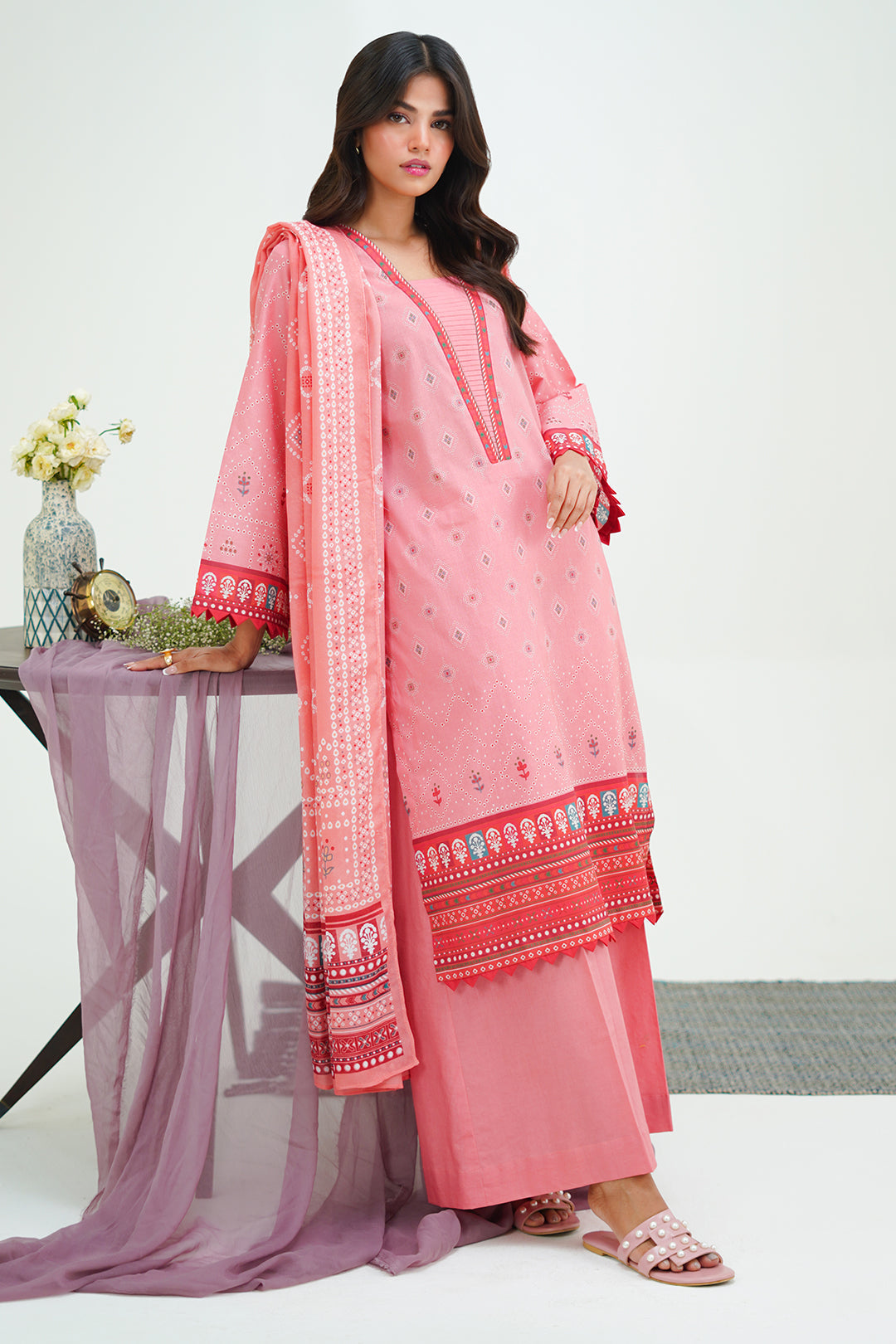 Zellbury | Unstitched 3 Piece Lawn | Shirt Shalwar Dupatta - 1719