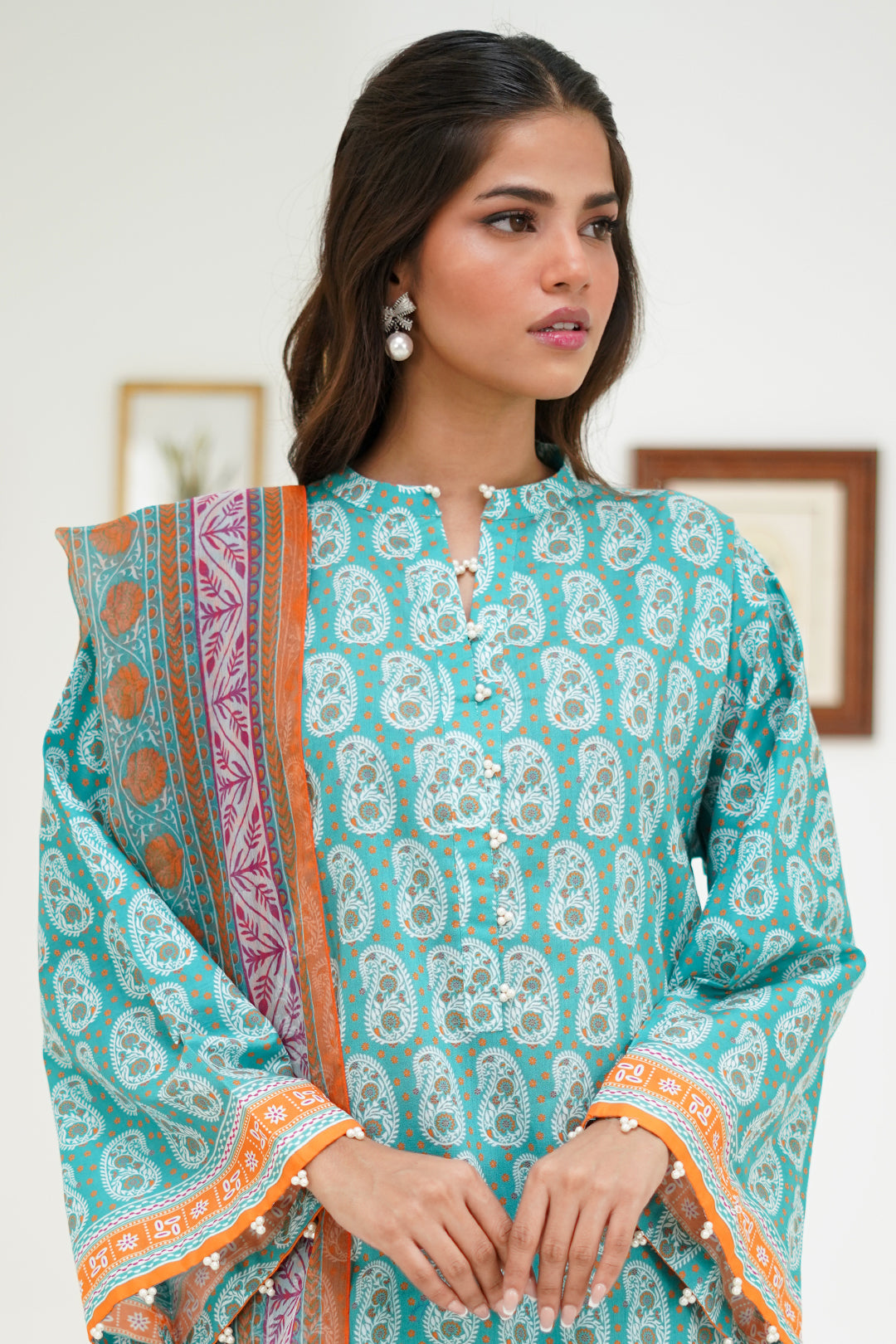Zellbury | Unstitched 3 Piece Lawn | Shirt Shalwar Dupatta - 1721 Default Title