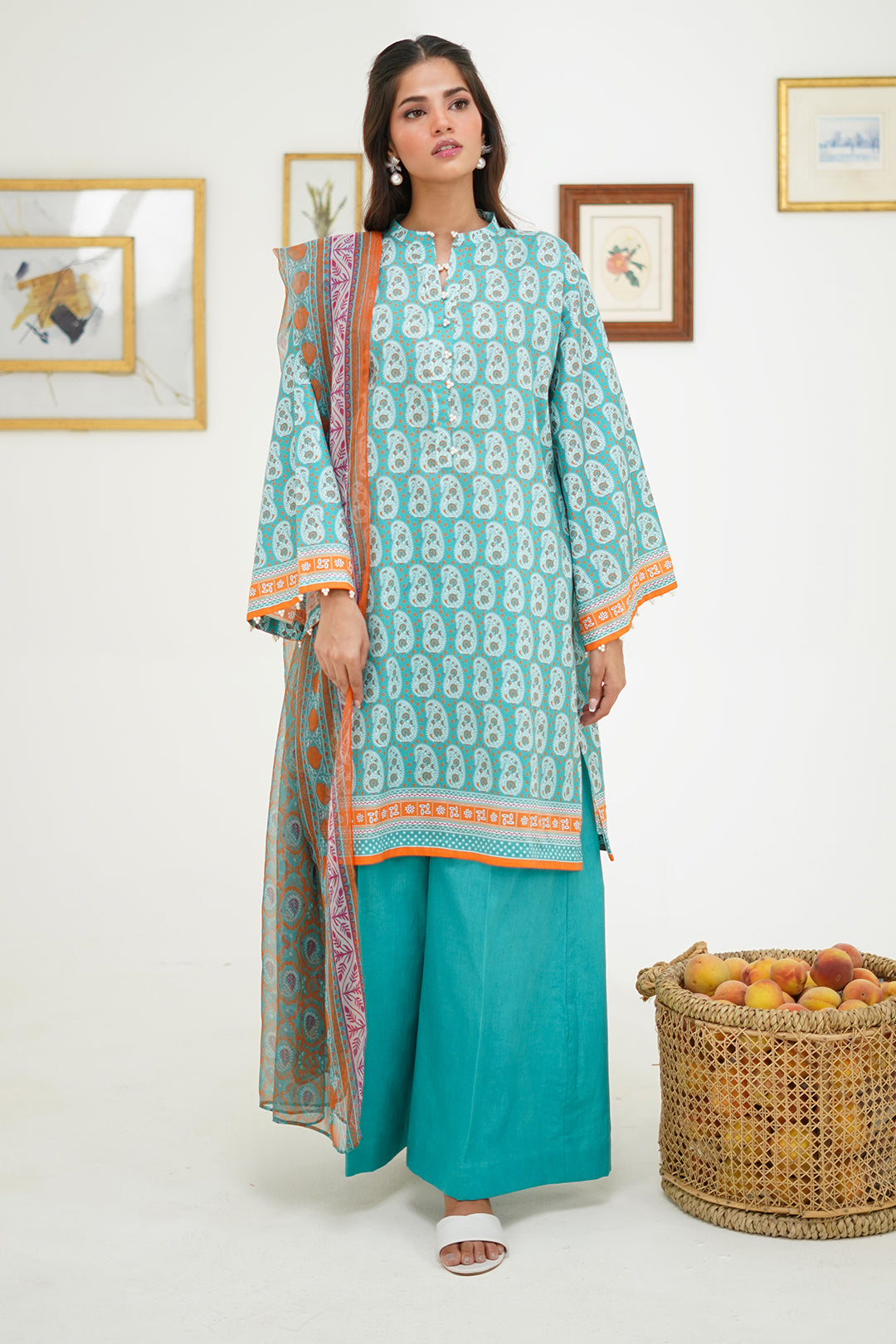 Zellbury | Unstitched 3 Piece Lawn | Shirt Shalwar Dupatta - 1721