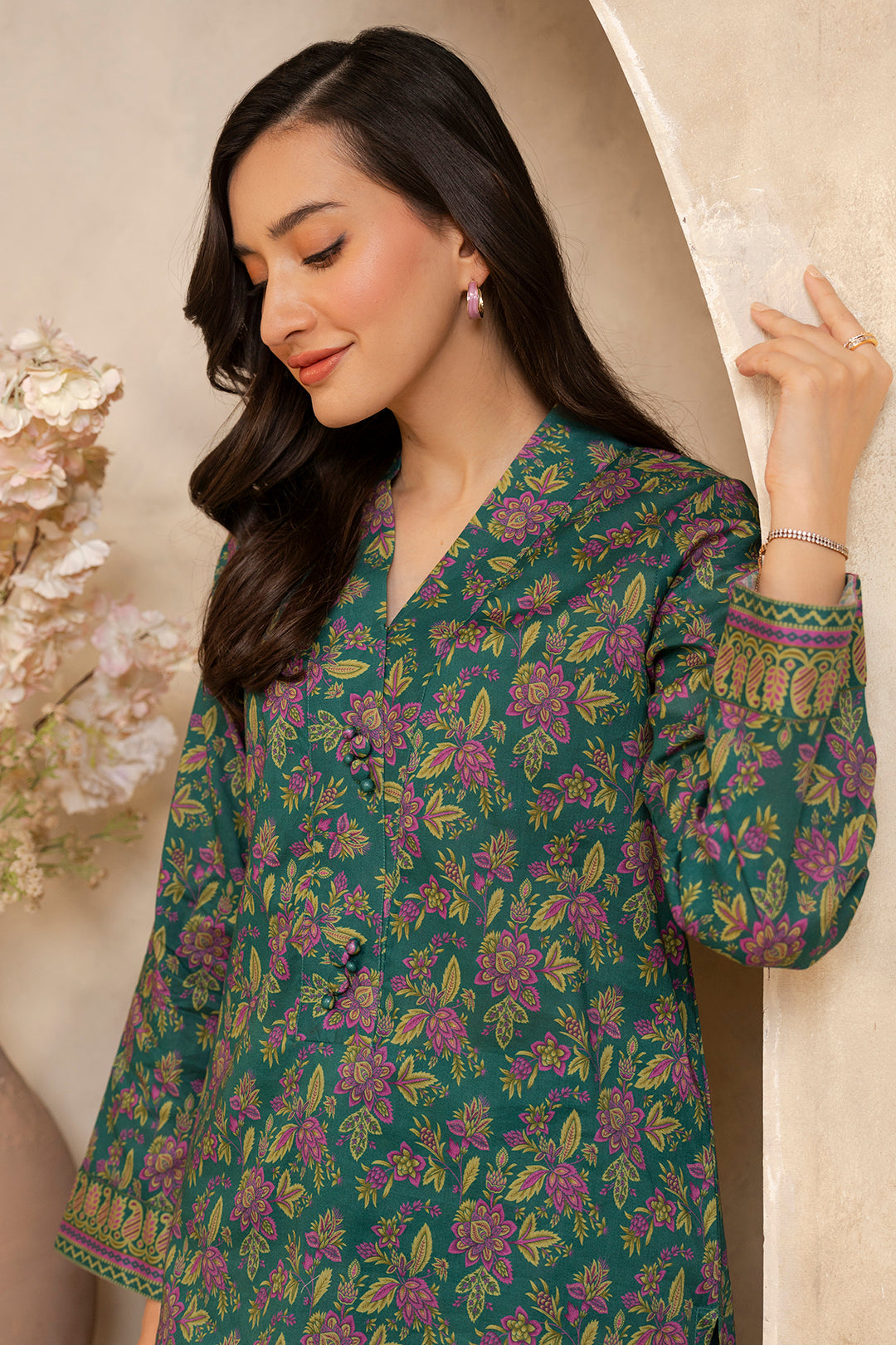 Zellbury | Unstitched 2 Piece Lawn | Shirt Shalwar - 0091 Default Title