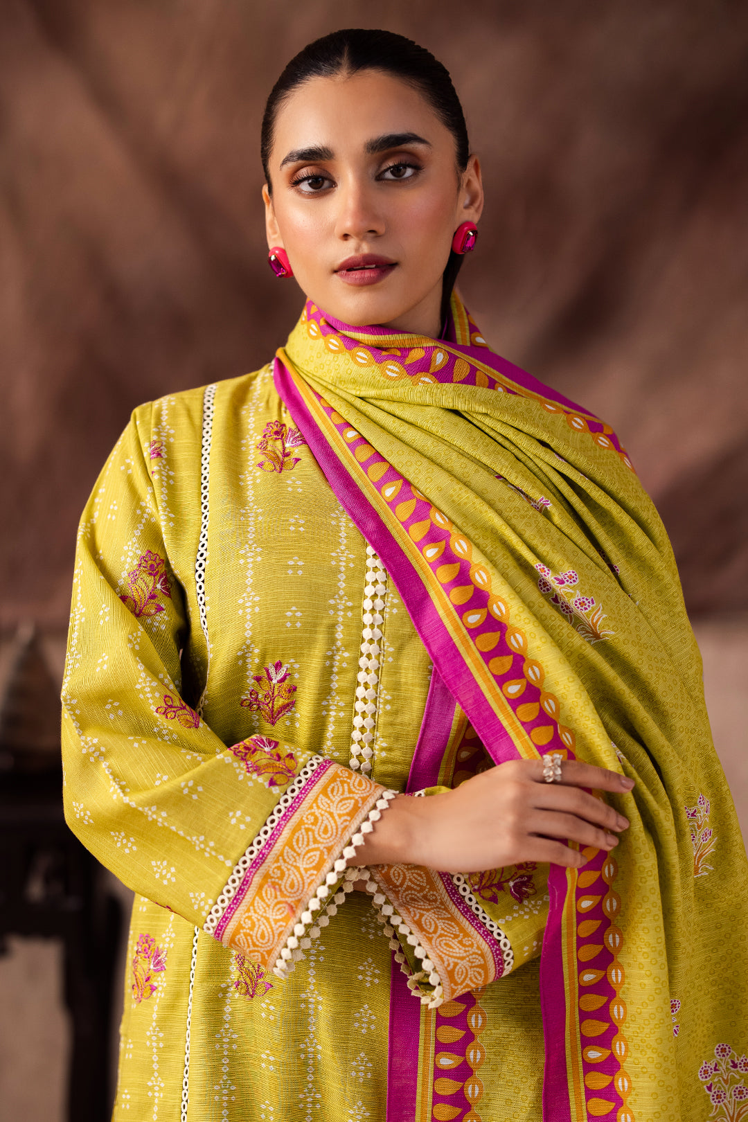 Zellbury | Unstitched 2 Piece Khaddar | Embroidered Shirt Dupatta - 0174 Default Title