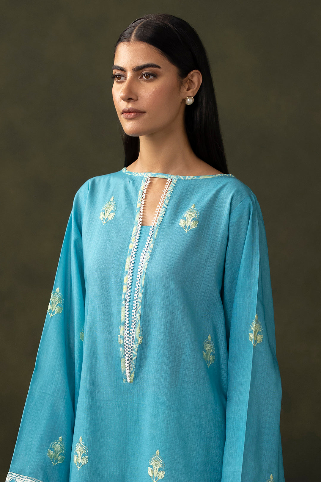 Zellbury | Unstitched 2 Piece Khaddar | Embroidered Shirt Shalwar - 0177 Default Title