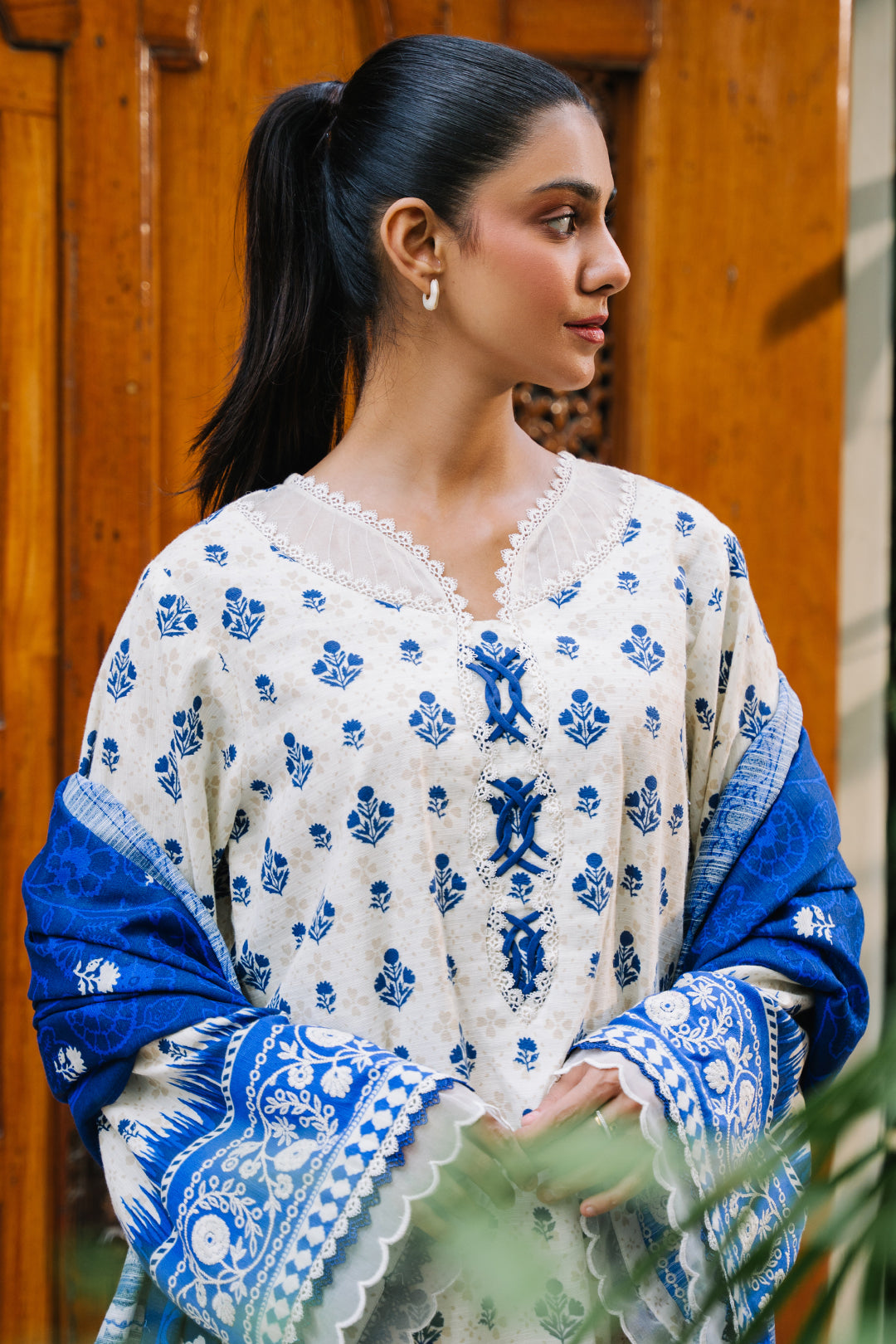 Zellbury | Unstitched 2 Piece Khaddar | Embroidered Shirt Dupatta - 0265 Default Title