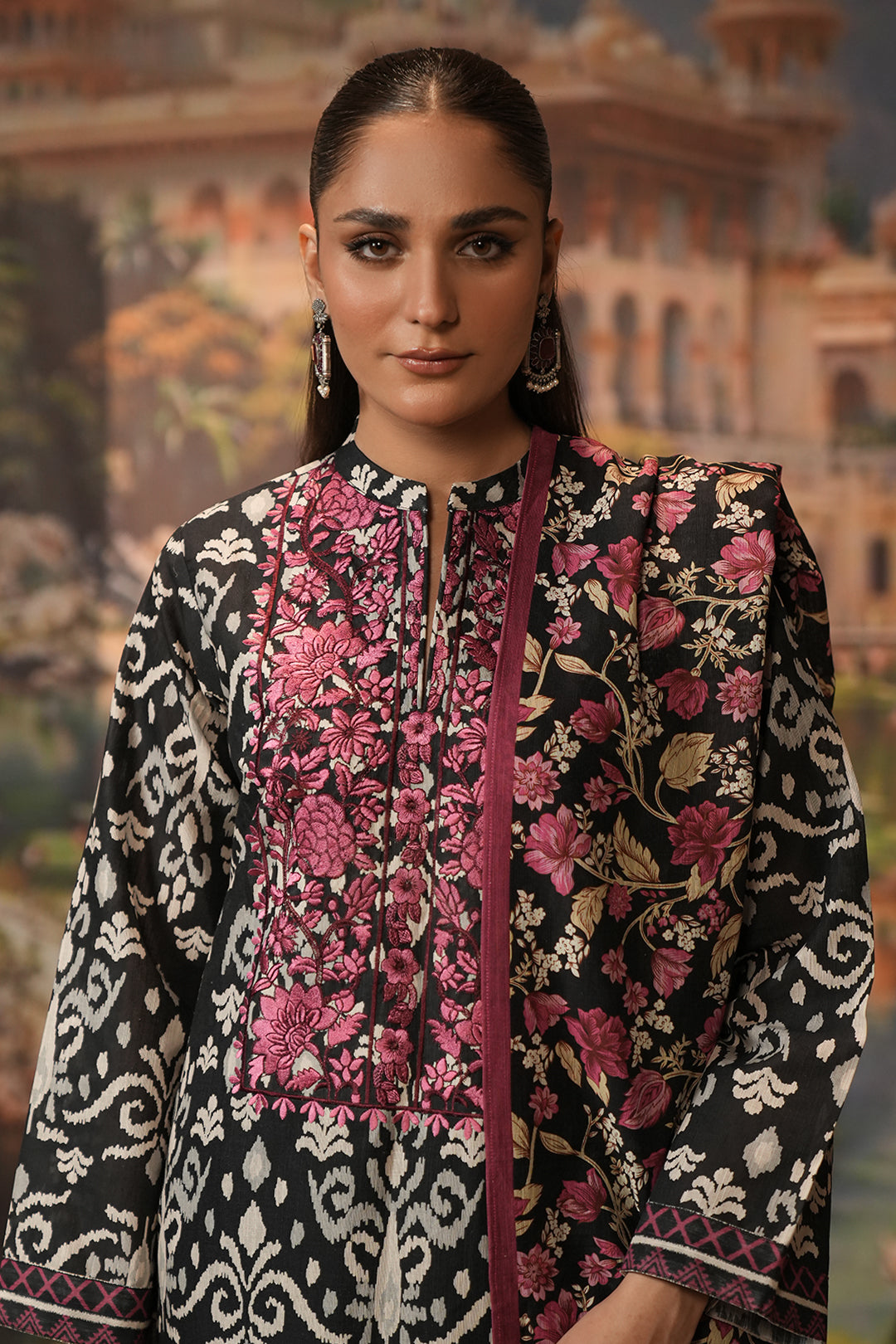 Zellbury | Unstitched 2 Piece Khaddar | Embroidered Shirt Dupatta - 0348 Default Title