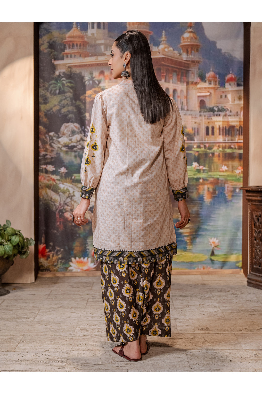Zellbury | Unstitched 2 Piece Khaddar | Embroidered Shirt Shalwar - 0439