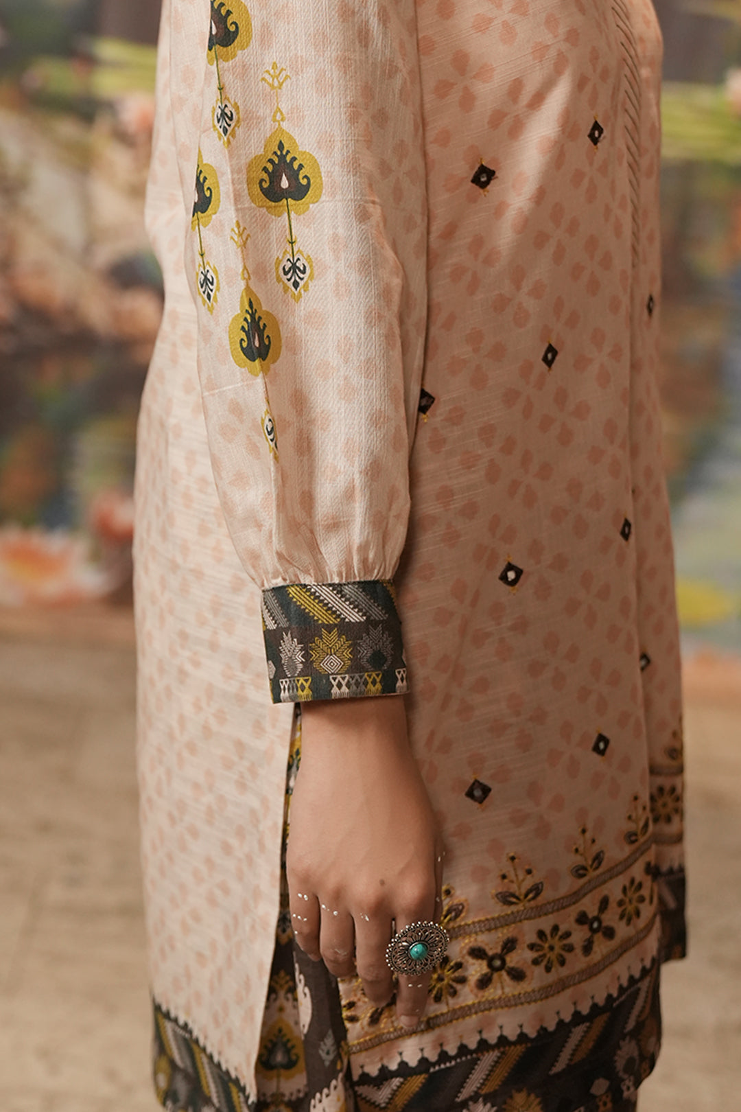 Zellbury | Unstitched 2 Piece Khaddar | Embroidered Shirt Shalwar - 0439
