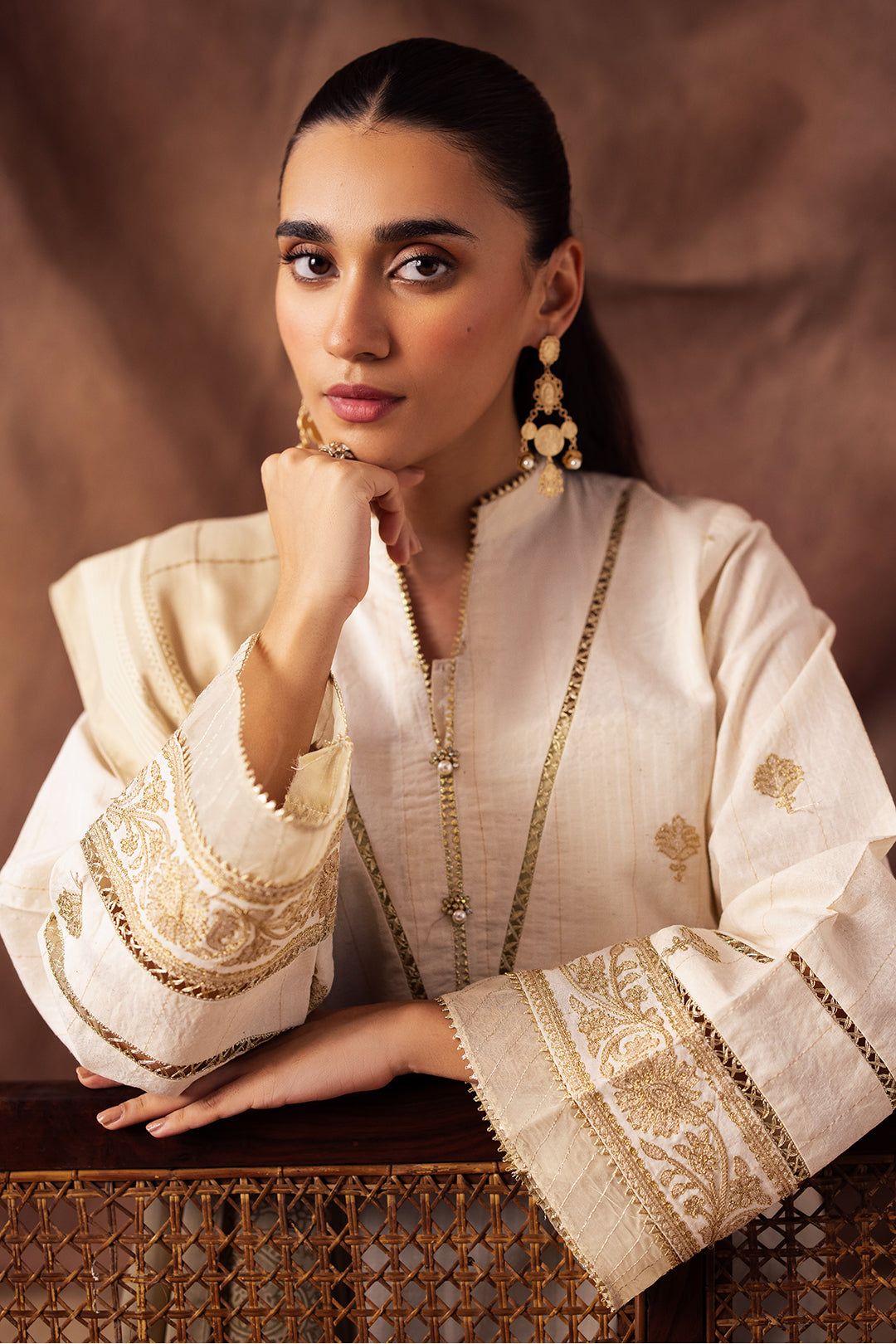 Zellbury | Unstitched 3 Piece Khaddar | Embroidered Shirt Shalwar Shawl - 0232 Default Title
