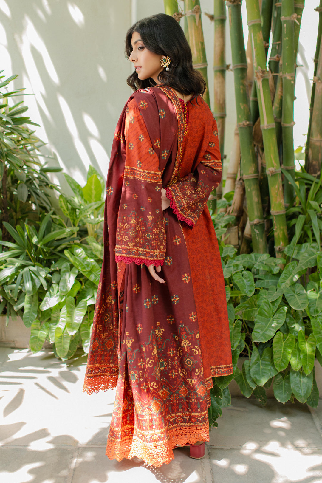 Zellbury | Unstitched 3 Piece Khaddar | Embroidered Shirt Shalwar Dupatta - 0233