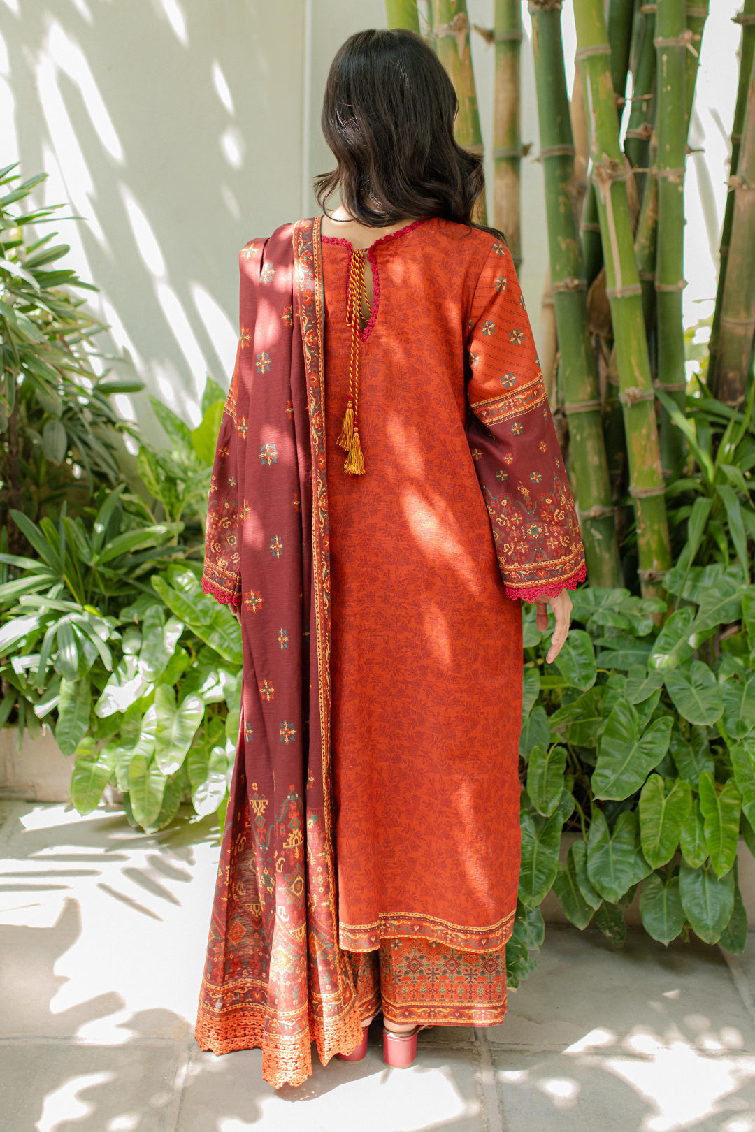 Zellbury | Unstitched 3 Piece Khaddar | Embroidered Shirt Shalwar Dupatta - 0233