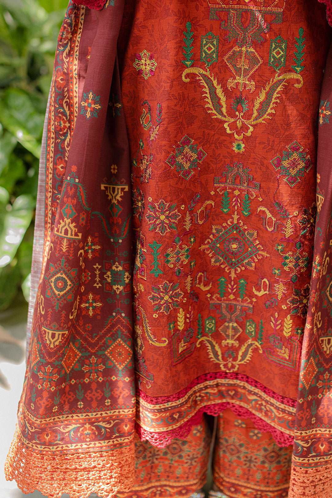 Zellbury | Unstitched 3 Piece Khaddar | Embroidered Shirt Shalwar Dupatta - 0233