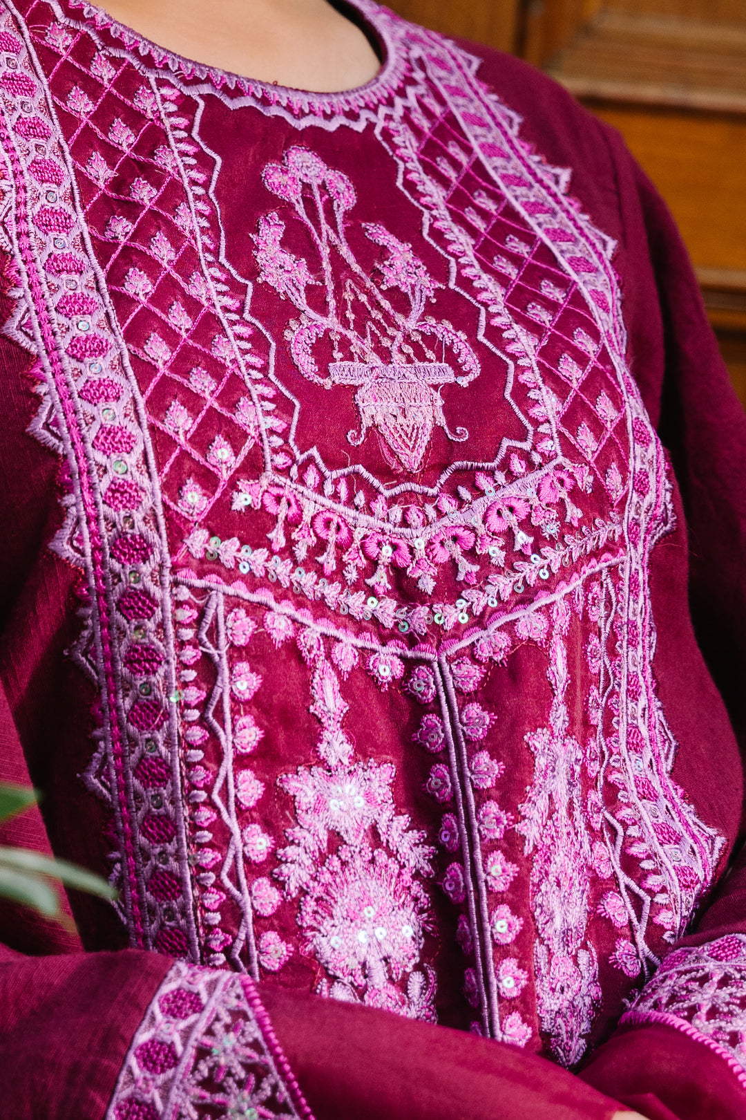 Zellbury | Unstitched 3 Piece Khaddar | Embroidered Shirt Shalwar Dupatta - 0319