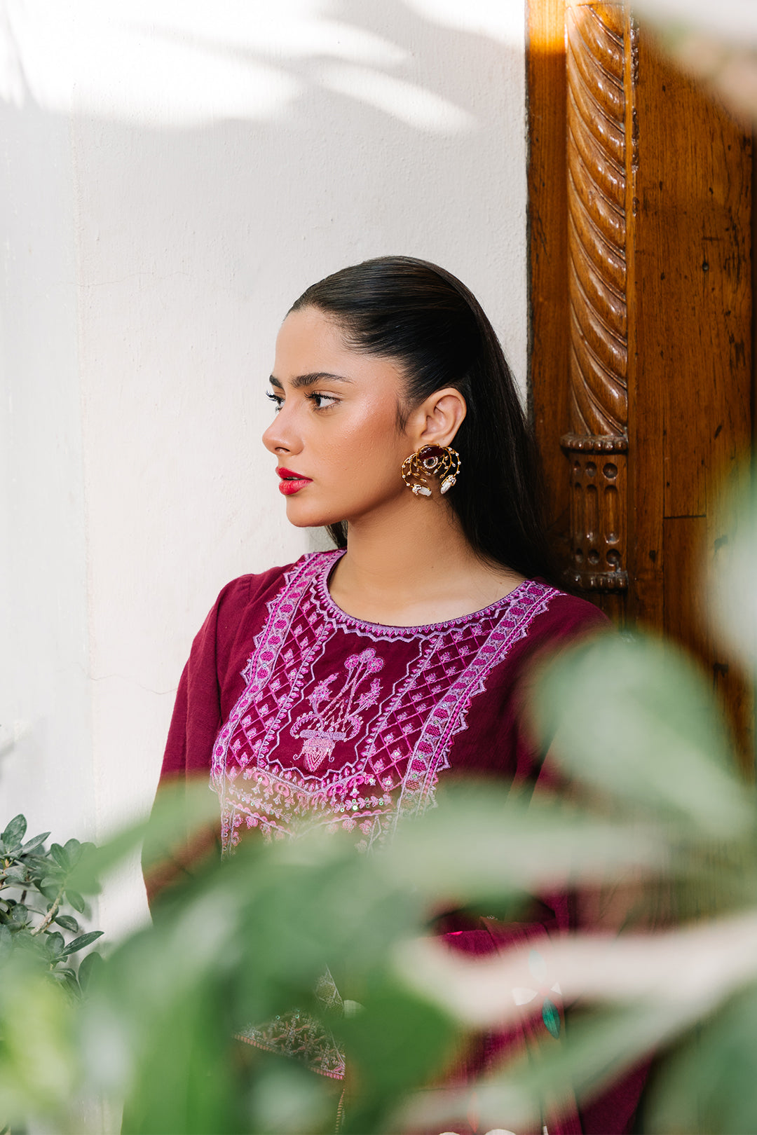 Zellbury | Unstitched 3 Piece Khaddar | Embroidered Shirt Shalwar Dupatta - 0319