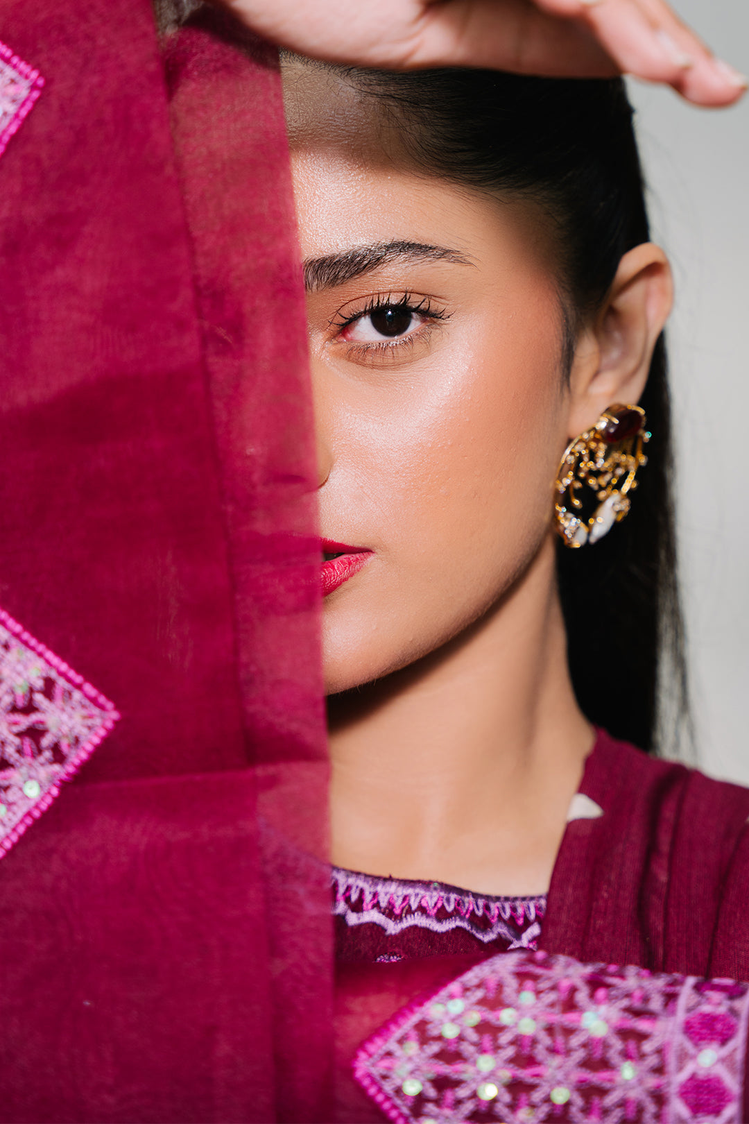 Zellbury | Unstitched 3 Piece Khaddar | Embroidered Shirt Shalwar Dupatta - 0319