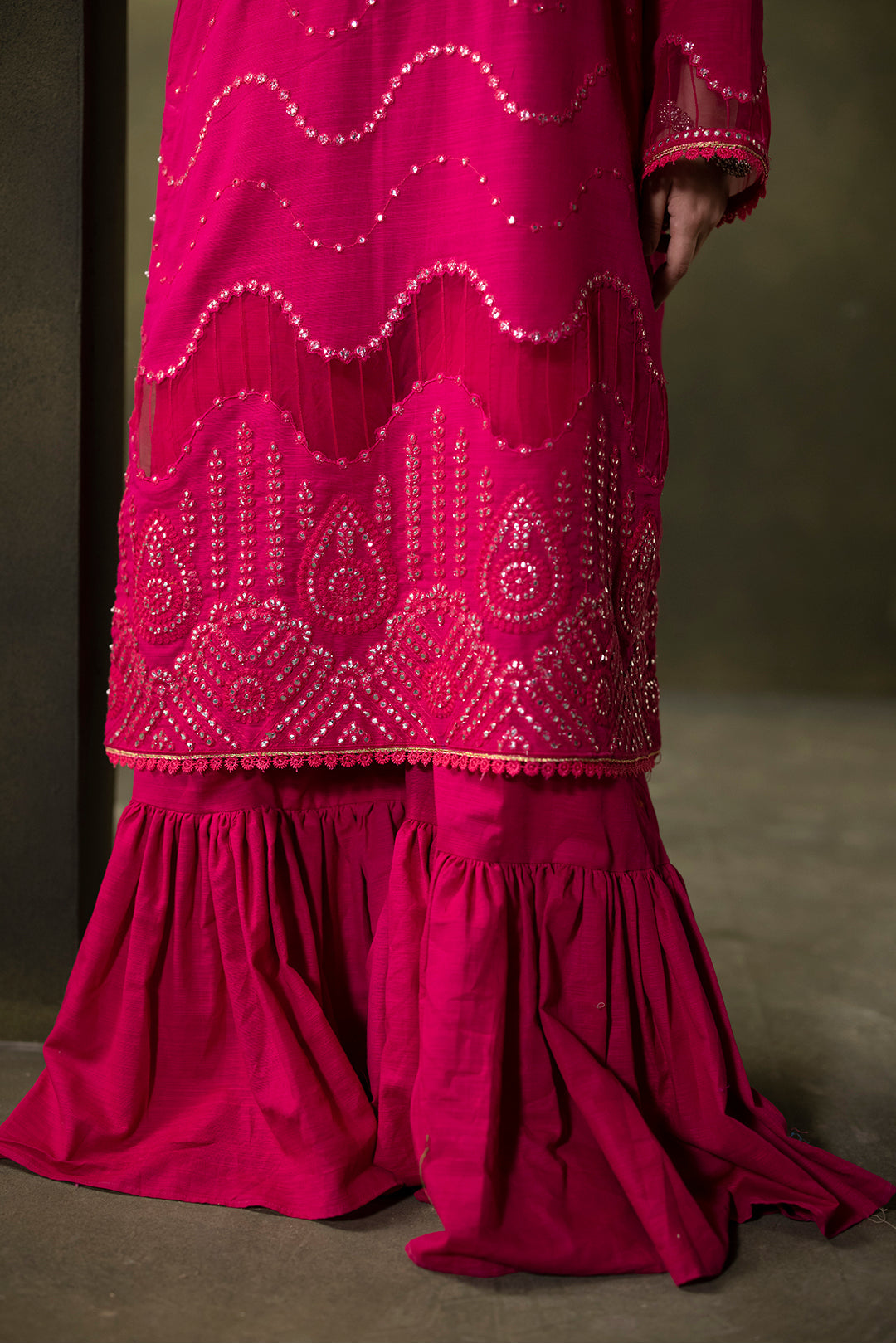 Zellbury | Unstitched 3 Piece Khaddar | Embroidered Shirt Shalwar Dupatta - 0320