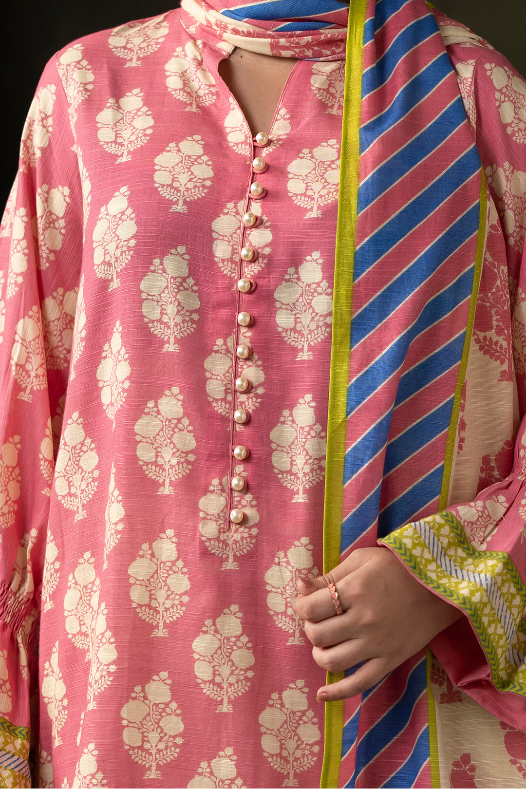Zellbury | Unstitched 2 Piece Khaddar | Shirt Dupatta - 0160