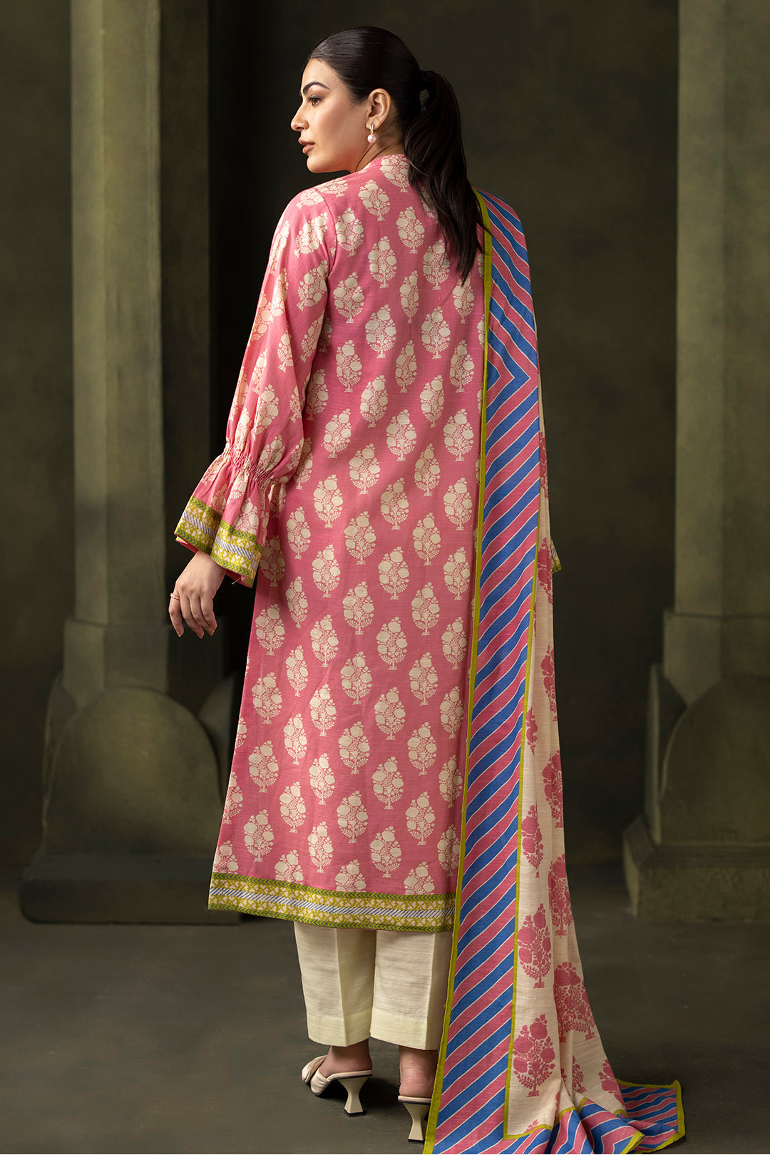 Zellbury | Unstitched 2 Piece Khaddar | Shirt Dupatta - 0160