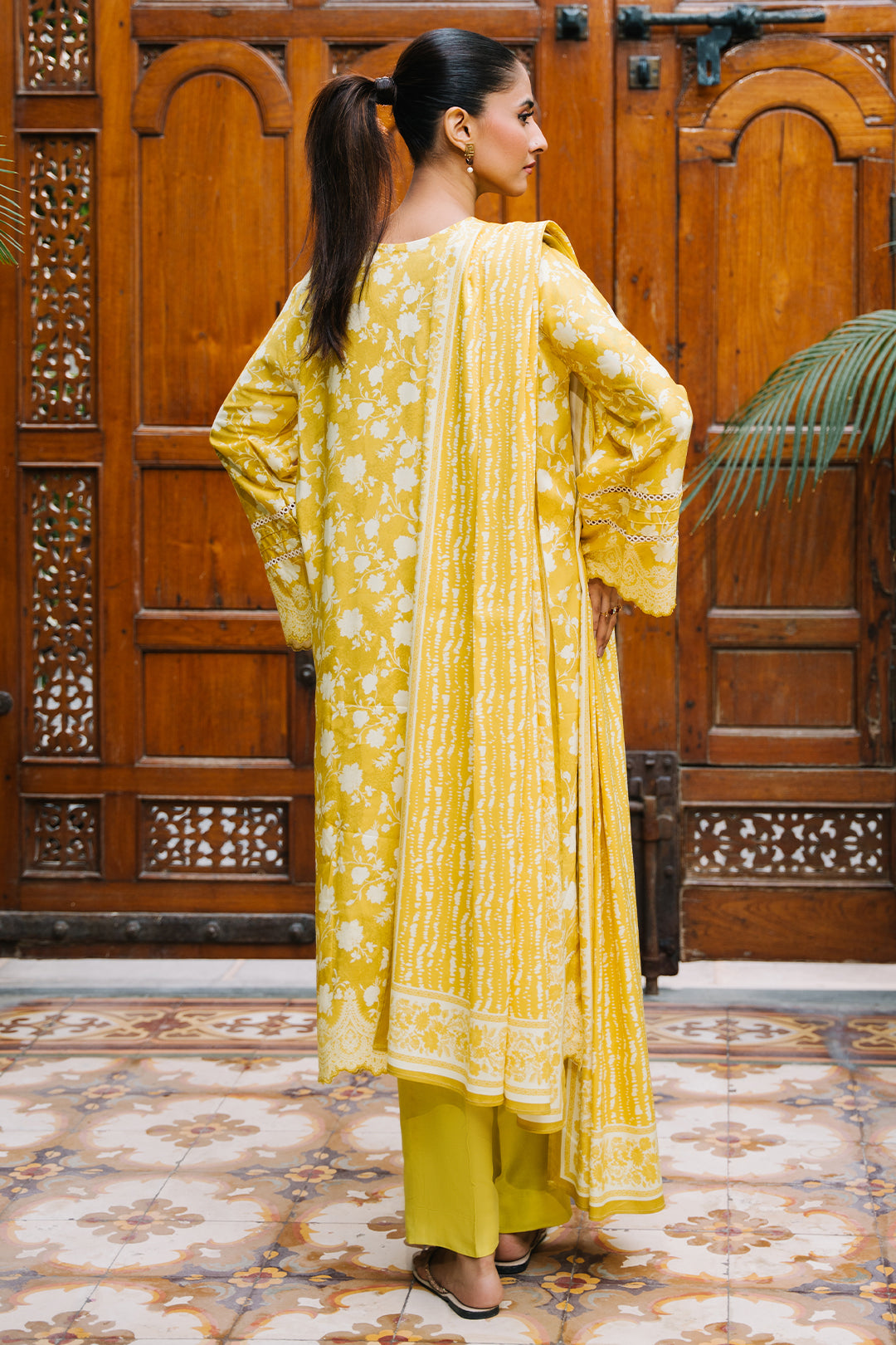 Zellbury | Unstitched 2 Piece Viscose | Shirt Dupatta - 0162