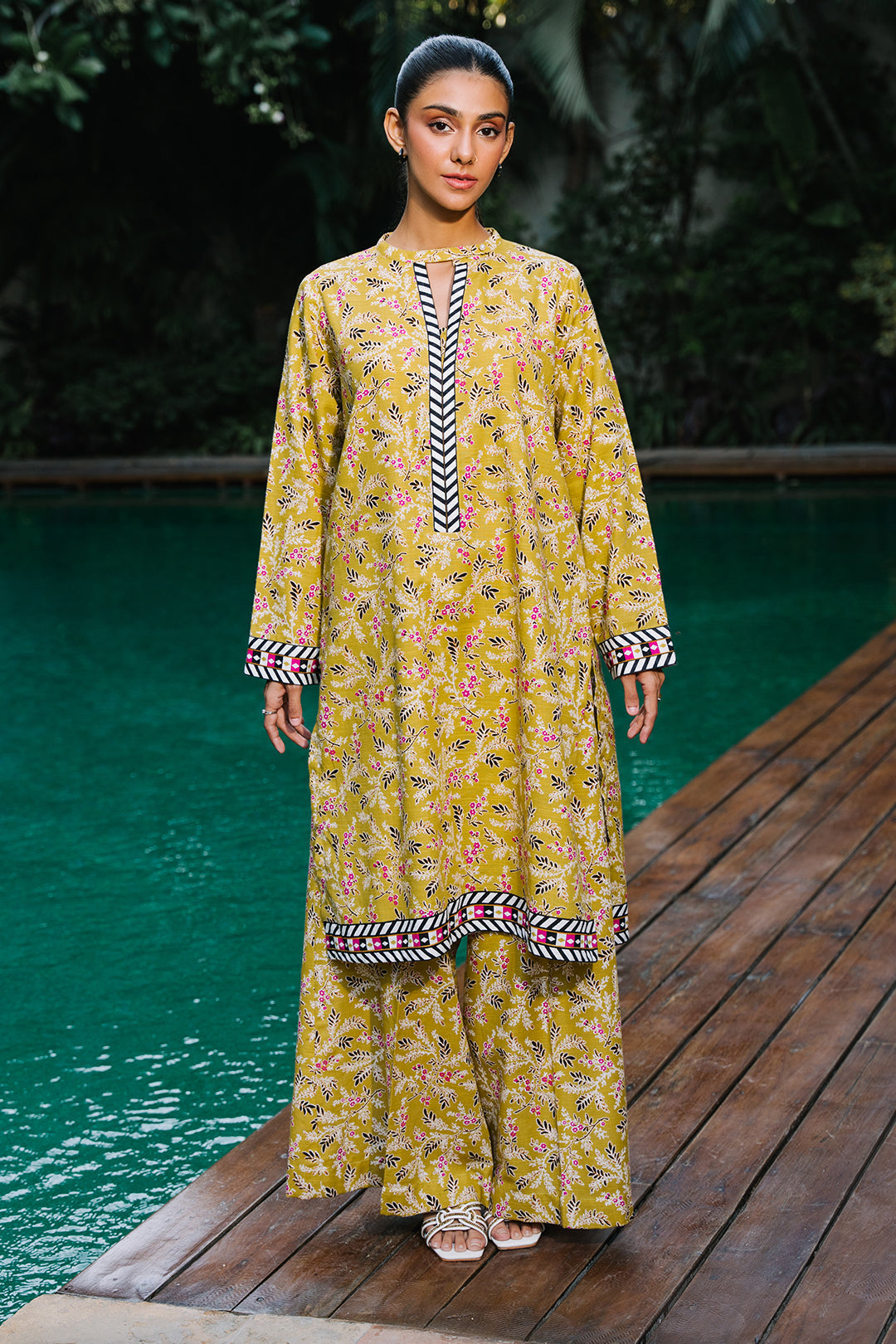Zellbury | Unstitched 2 Piece Khaddar | Shirt Shalwar - 0164
