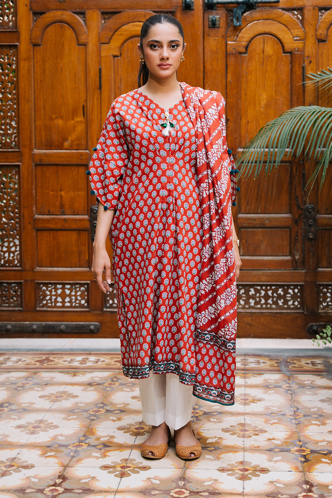 Zellbury | Unstitched 2 Piece Khaddar | Shirt Dupatta - 0250