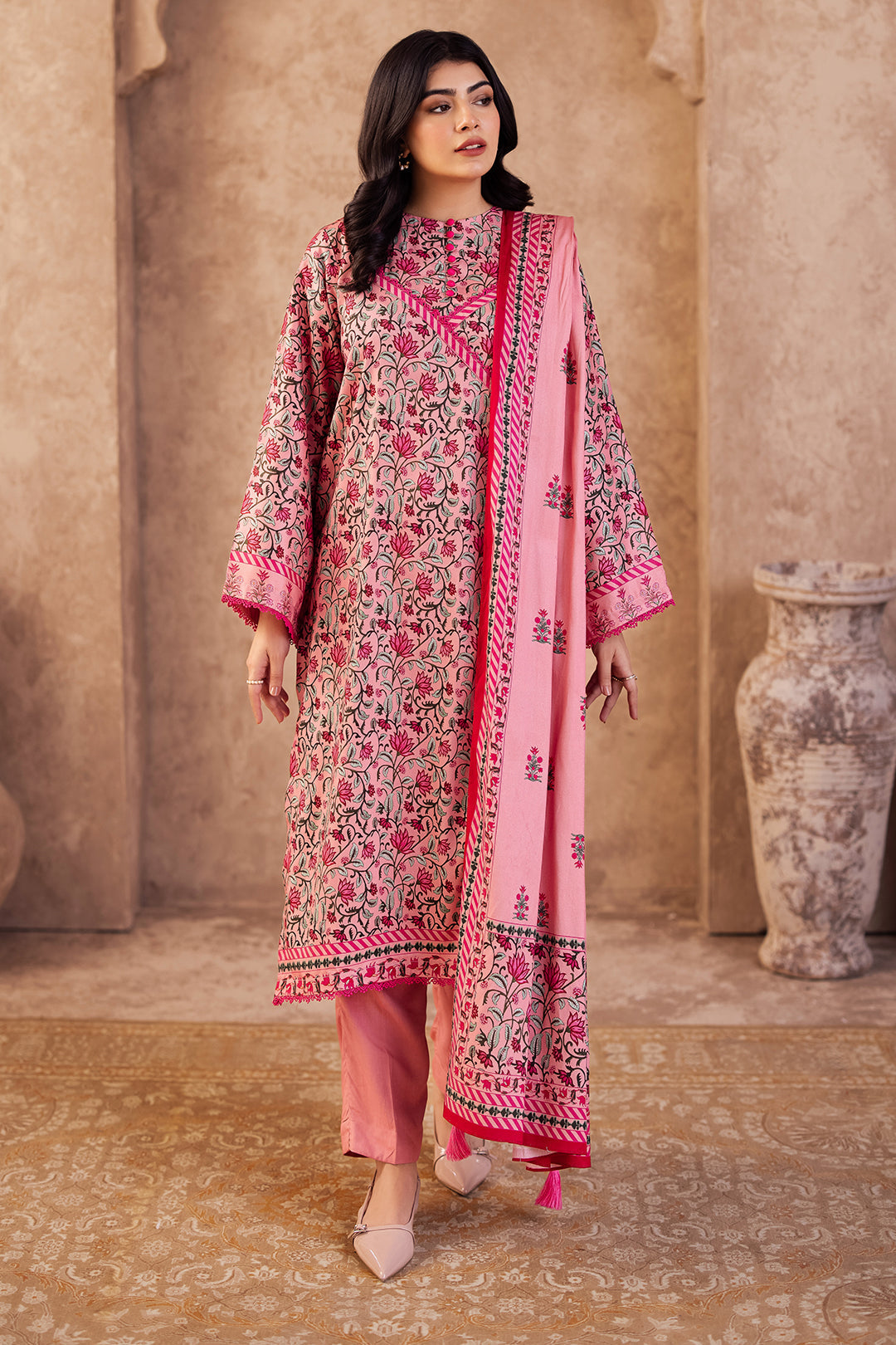 Zellbury | Unstitched 2 Piece Viscose | Shirt Dupatta - 0253