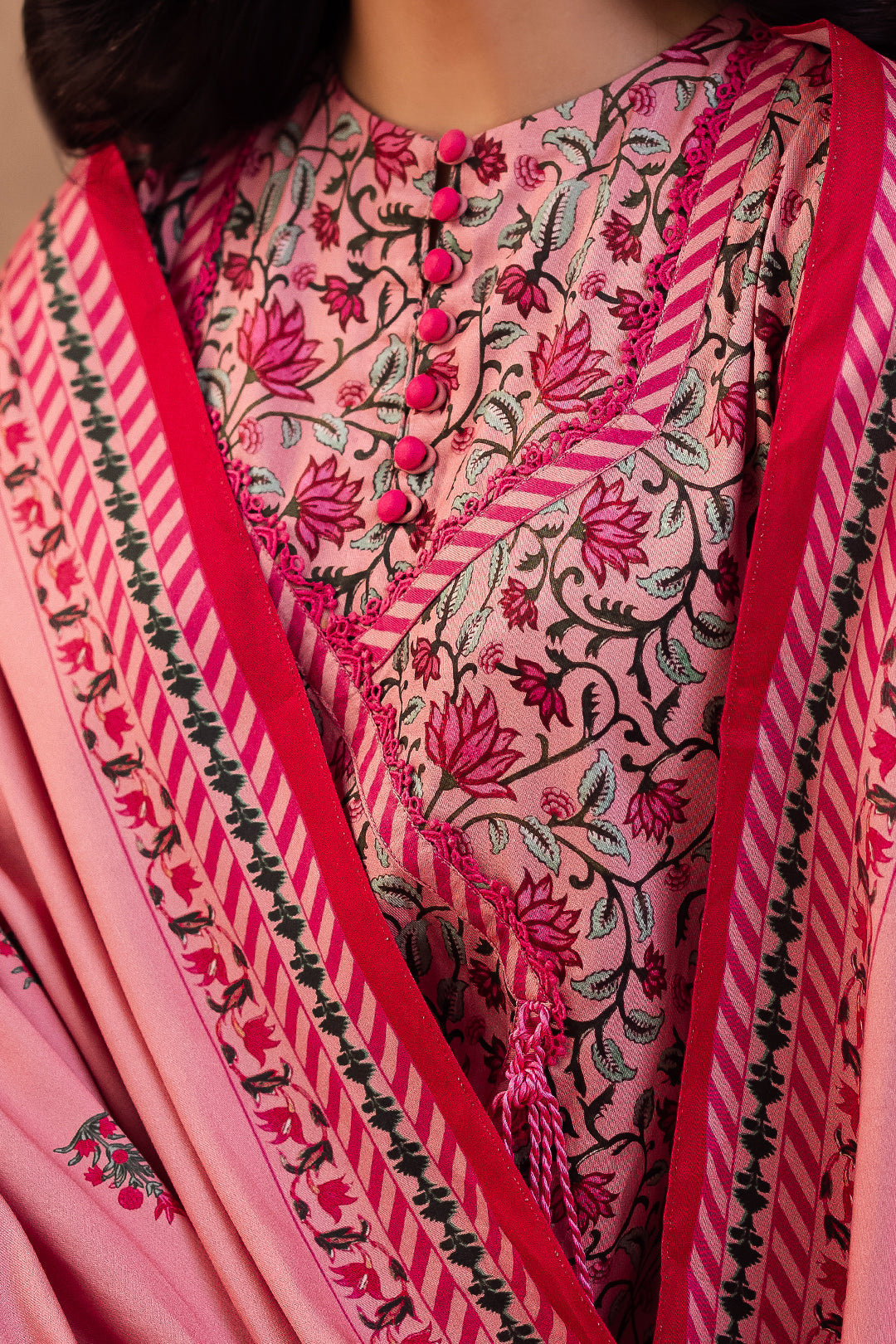 Zellbury | Unstitched 2 Piece Viscose | Shirt Dupatta - 0253