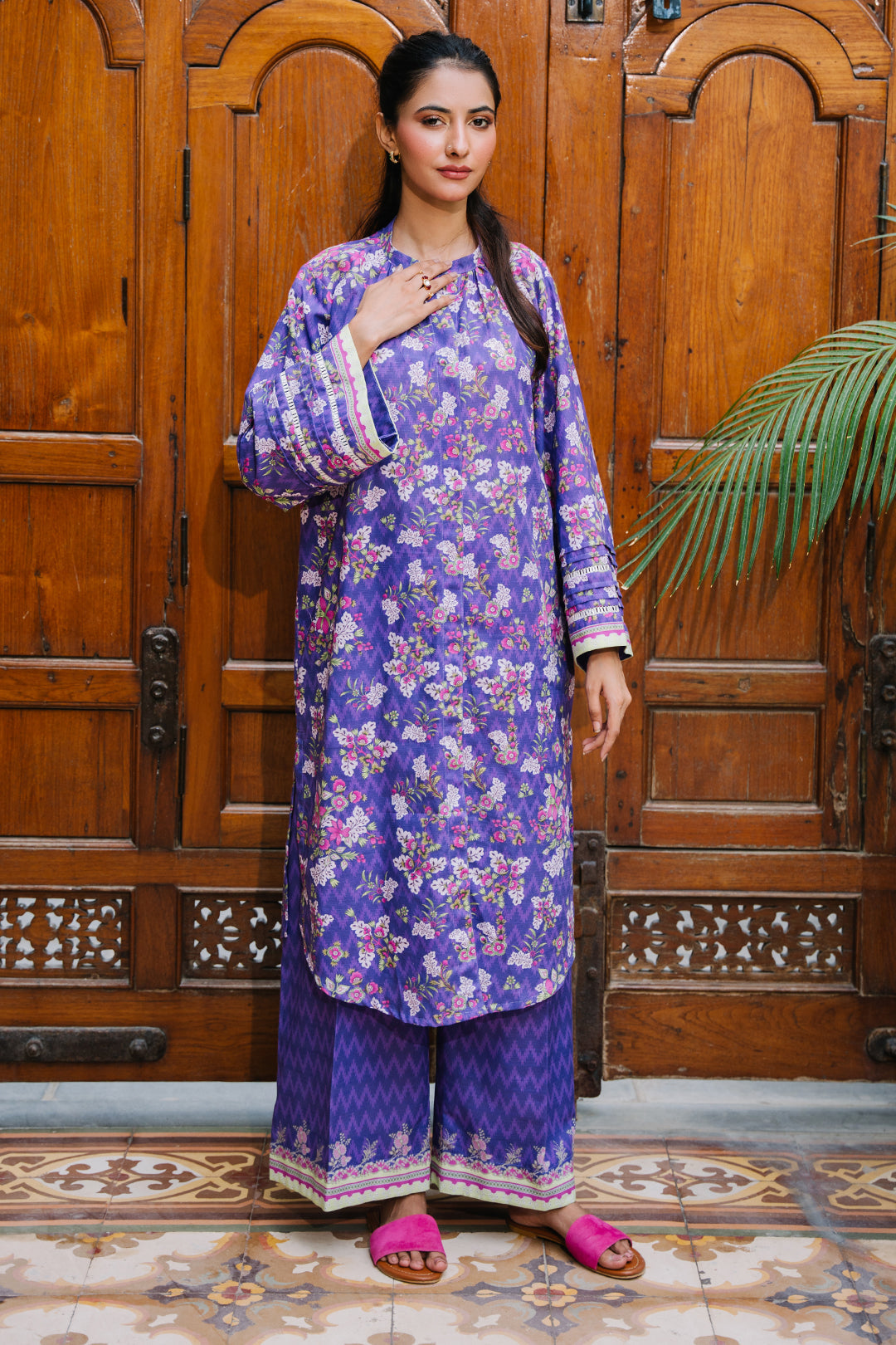 Zellbury | Unstitched 2 Piece Khaddar | Shirt Shalwar - 0259