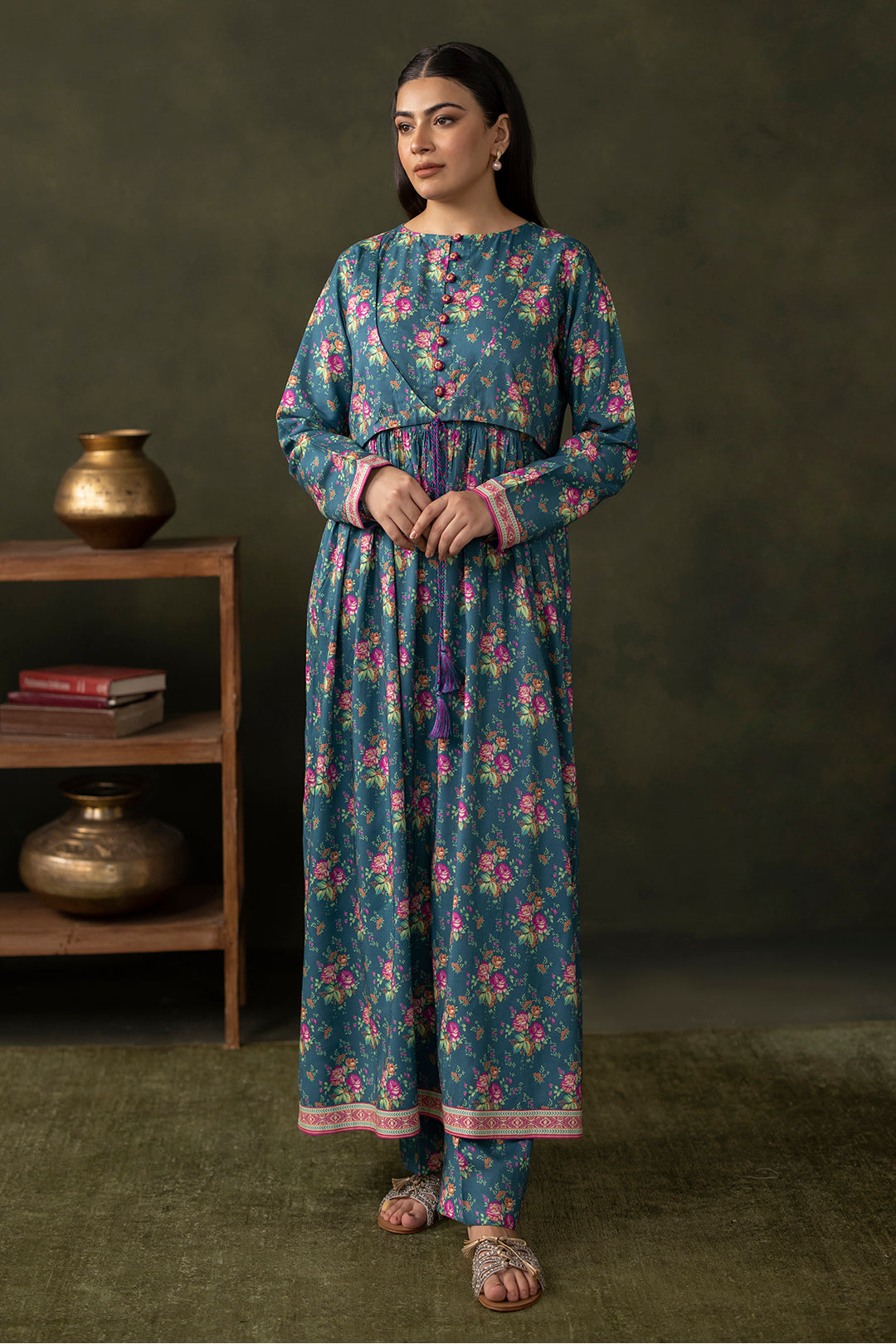 Zellbury | Unstitched 2 Piece Viscose | Shirt Shalwar - 0261