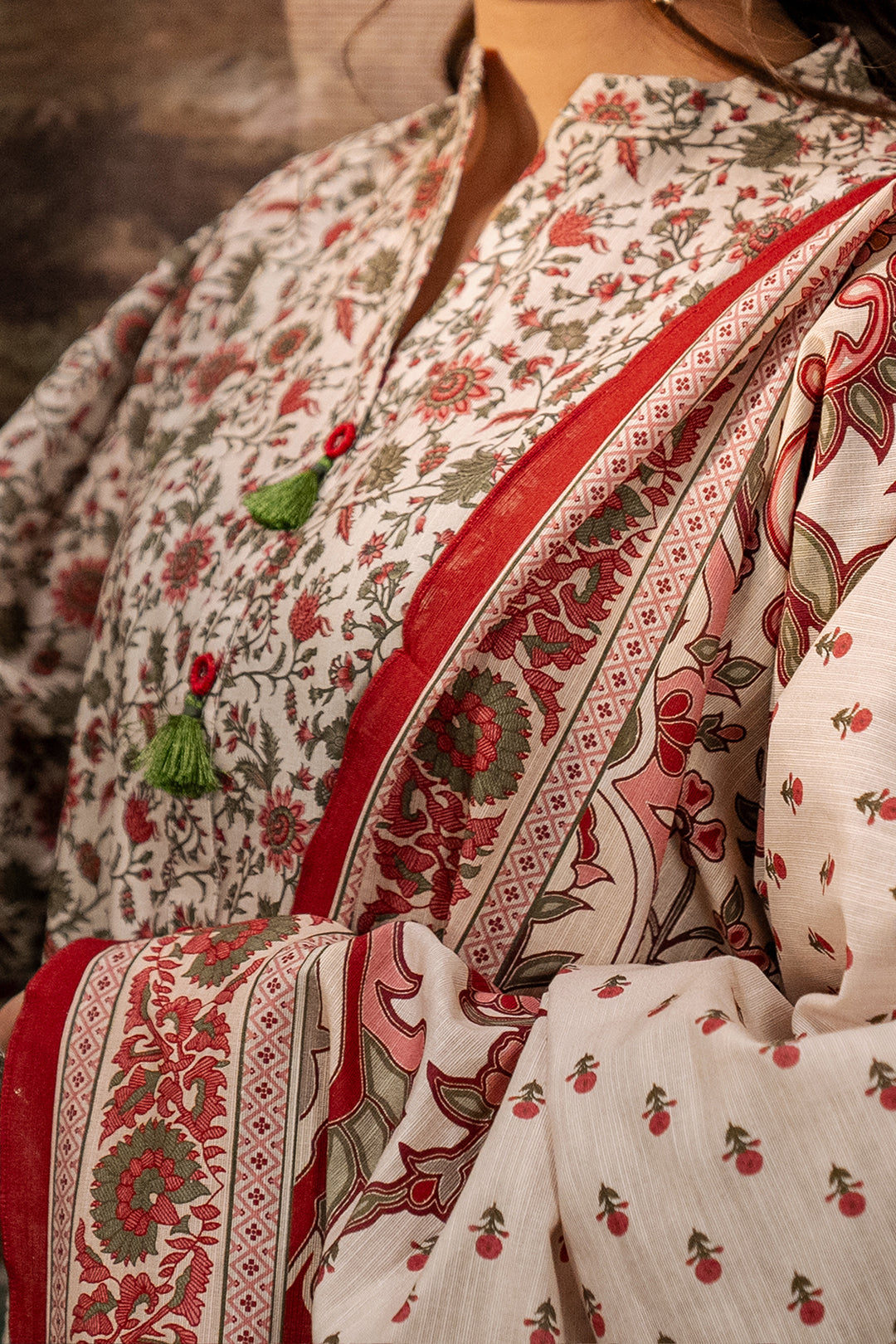 Zellbury | Unstitched 2 Piece Khaddar | Shirt Dupatta - 0334