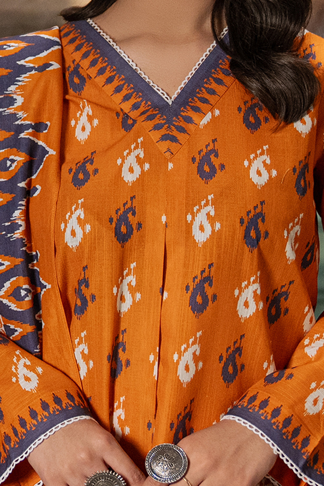 Zellbury | Unstitched 2 Piece Khaddar | Shirt Dupatta - 0335