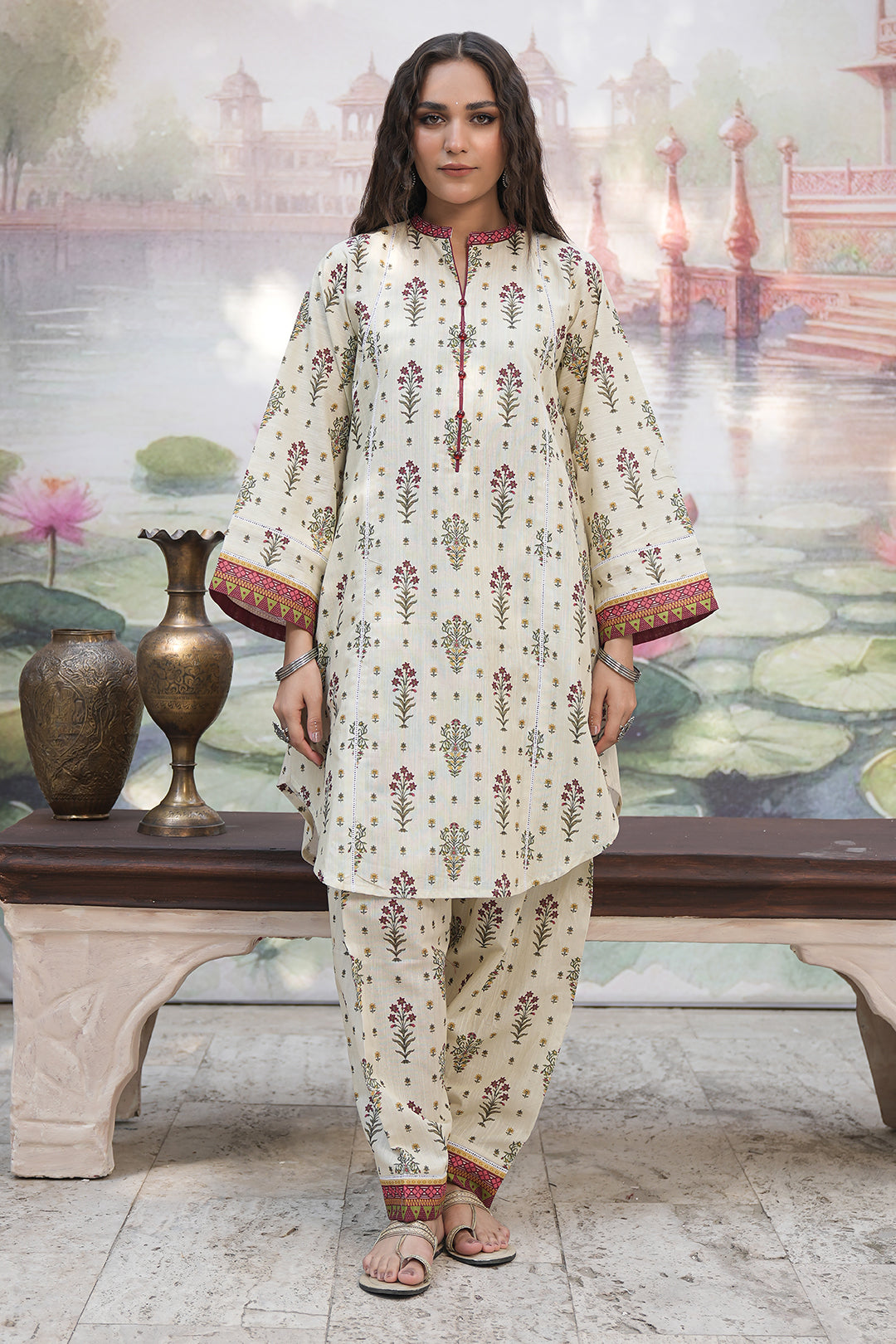 Zellbury | Unstitched 2 Piece Khaddar | Shirt Shalwar - 0346