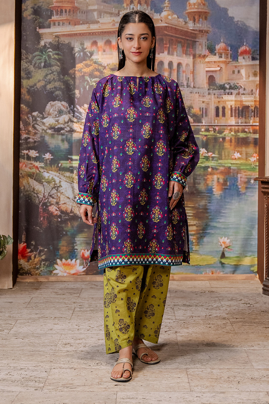 Zellbury | Unstitched 2 Piece Khaddar | Shirt Shalwar - 0429