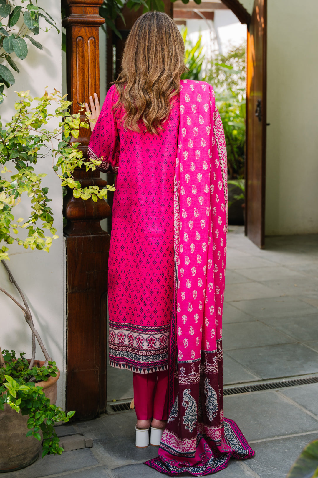 Zellbury | Unstitched 3 Piece Khaddar | Shirt Shalwar Dupatta - 0184