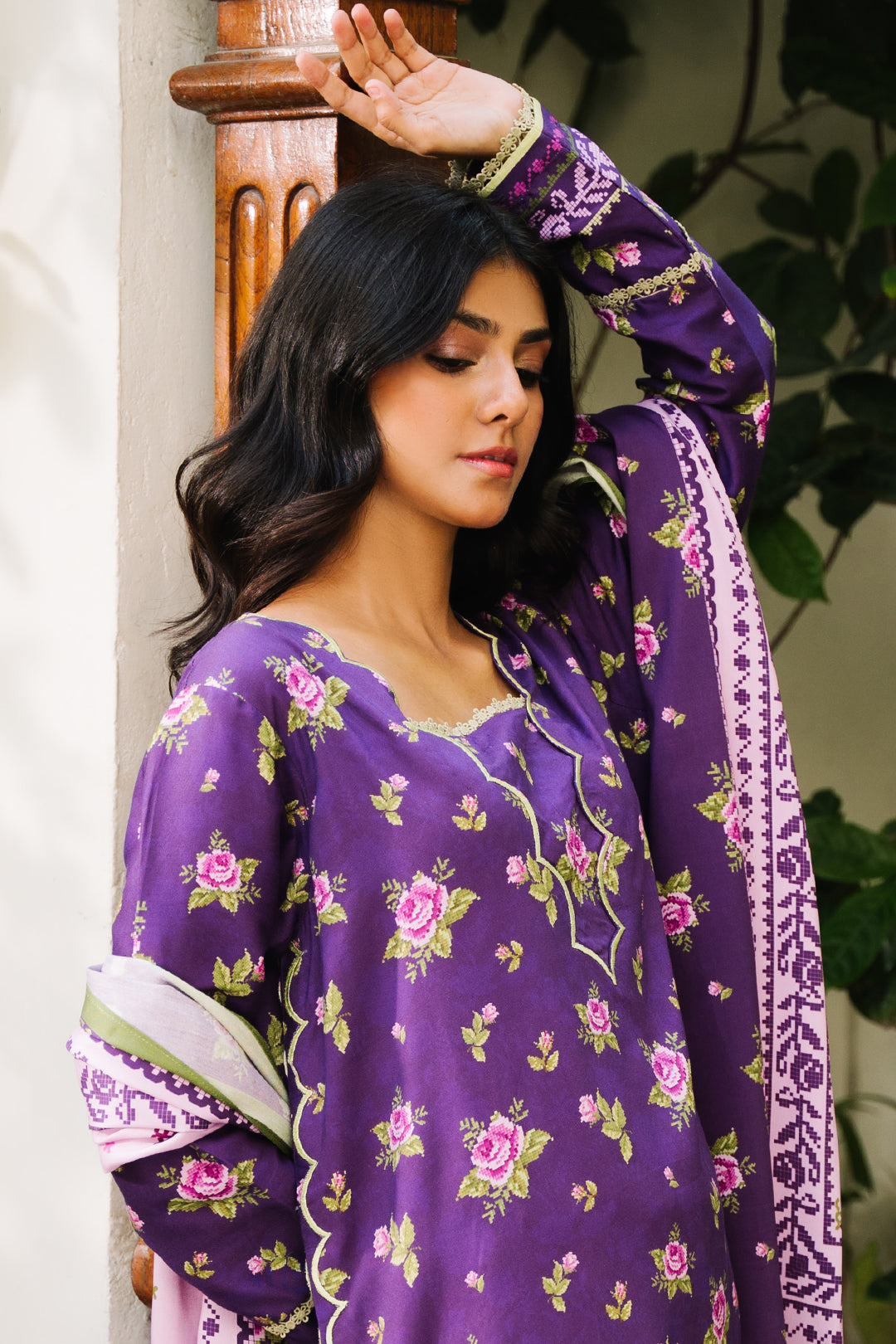 Zellbury | Unstitched 3 Piece Viscose | Shirt Shalwar Dupatta - 0188 Default Title