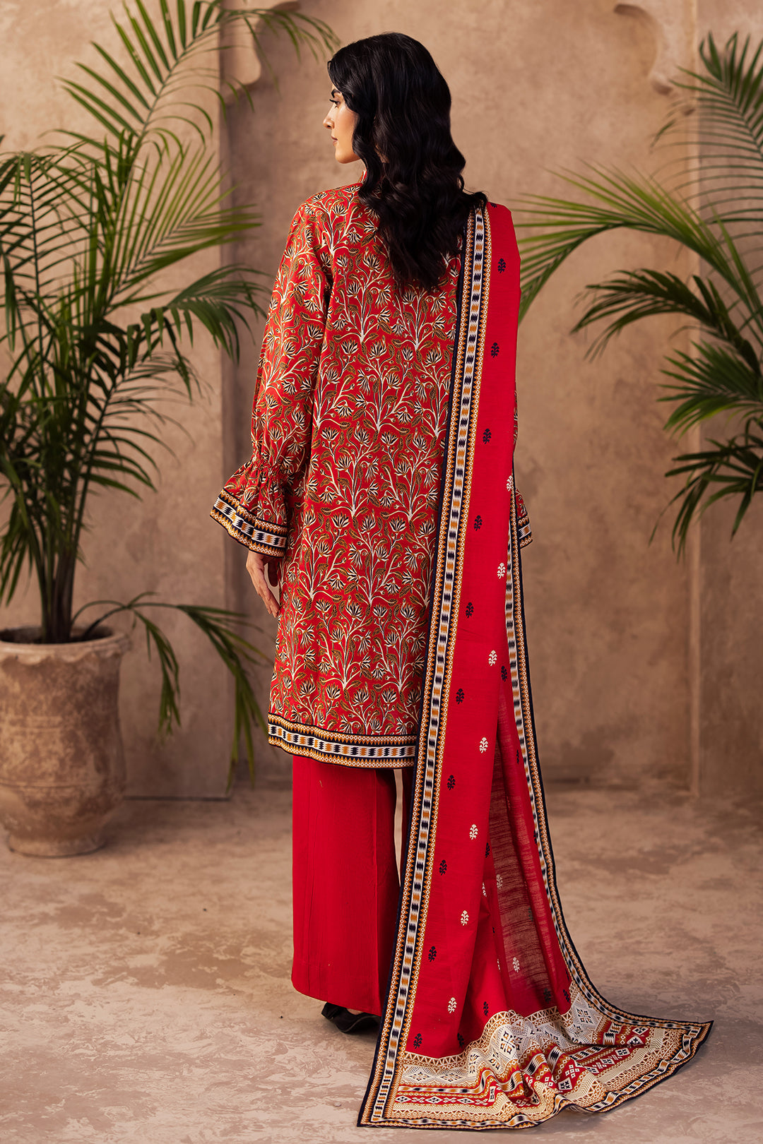 Zellbury | Unstitched 3 Piece Khaddar | Shirt Shalwar Dupatta - 0189