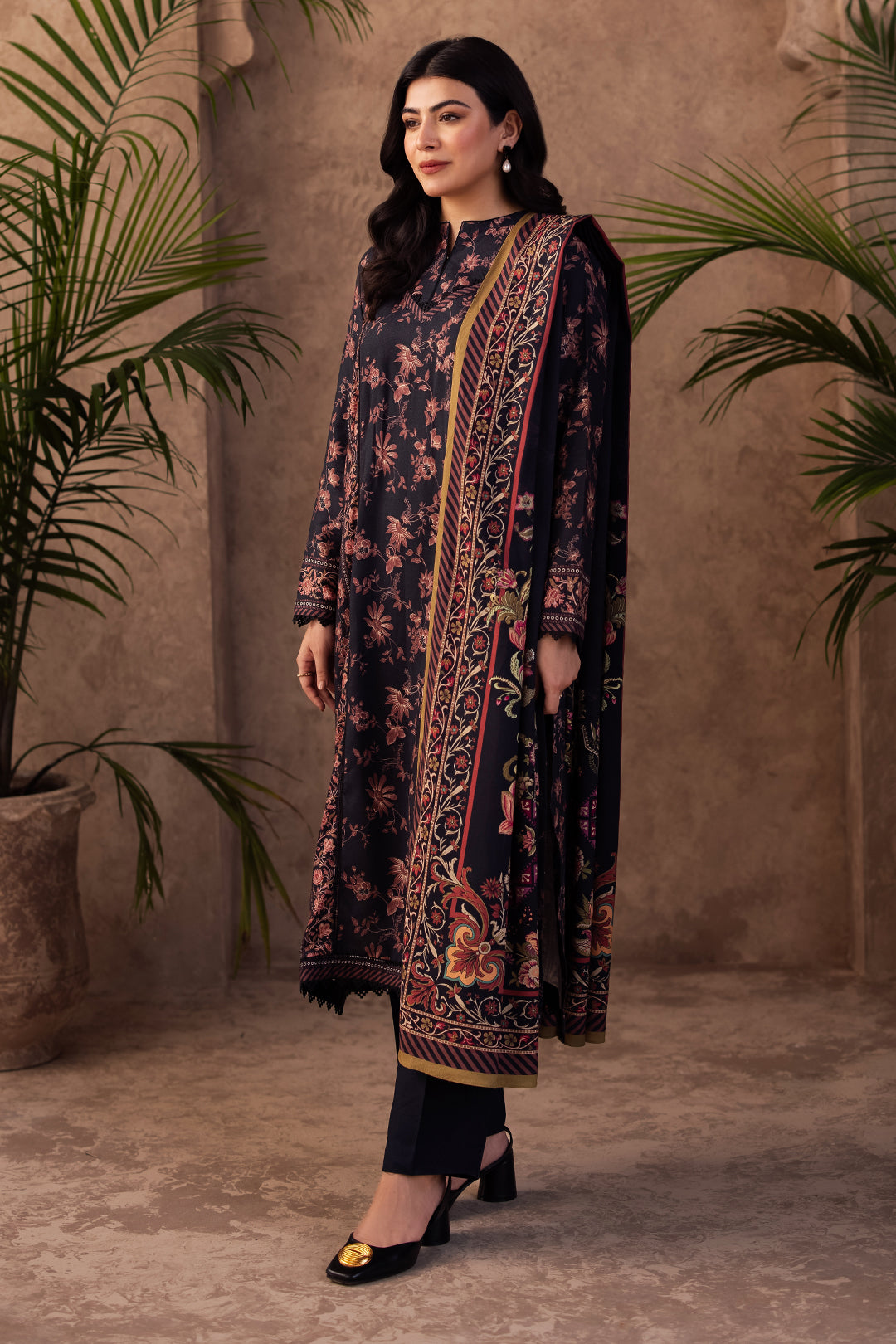 Zellbury | Unstitched 3 Piece Viscose | Shirt Shalwar Dupatta - 0200