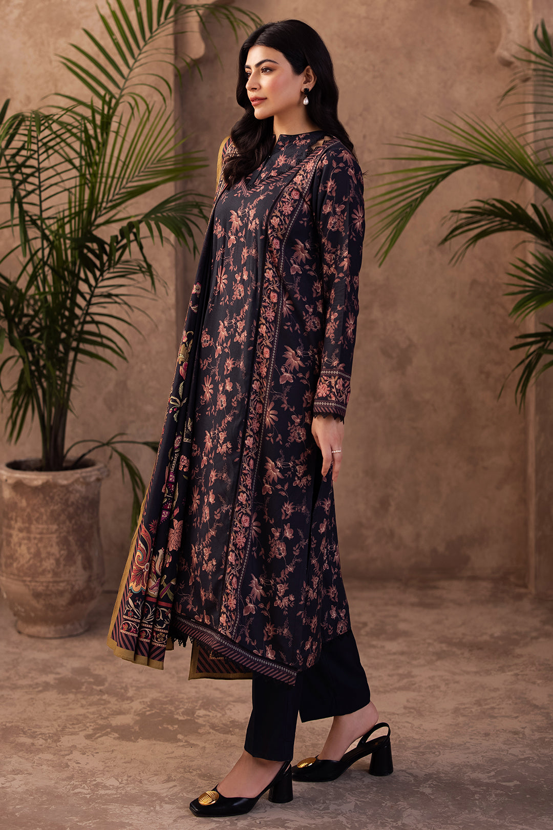 Zellbury | Unstitched 3 Piece Viscose | Shirt Shalwar Dupatta - 0200