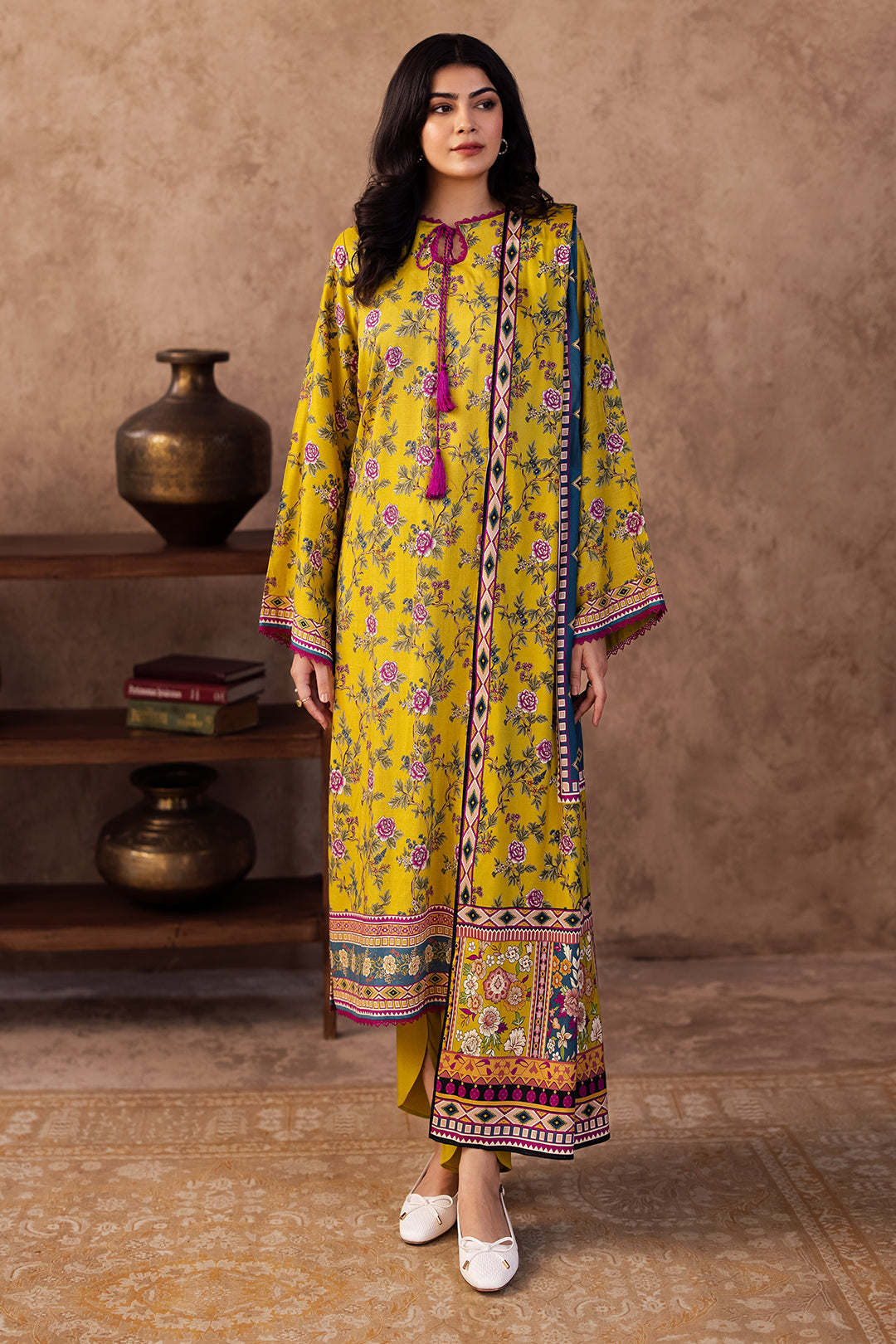 Zellbury | Unstitched 3 Piece Viscose | Shirt Shalwar Dupatta - 0201