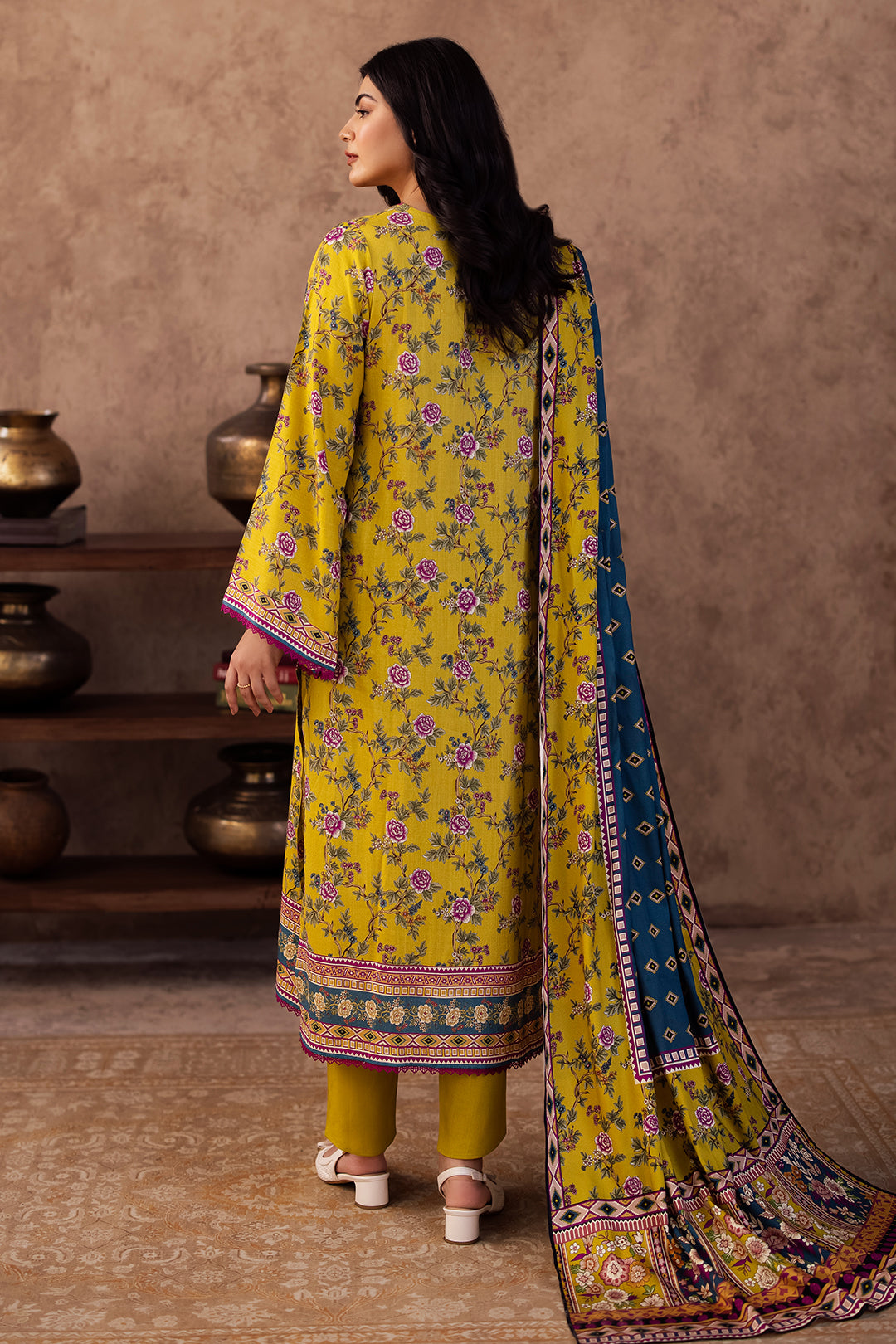 Zellbury | Unstitched 3 Piece Viscose | Shirt Shalwar Dupatta - 0201