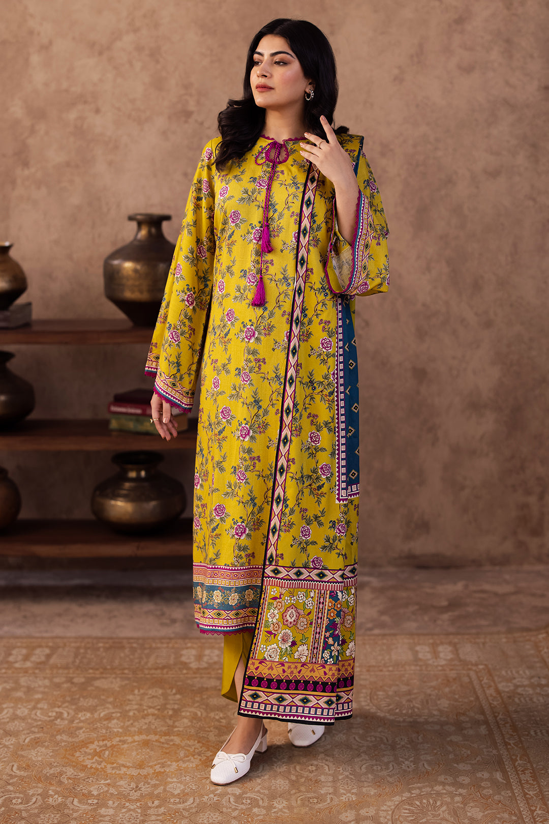 Zellbury | Unstitched 3 Piece Viscose | Shirt Shalwar Dupatta - 0201