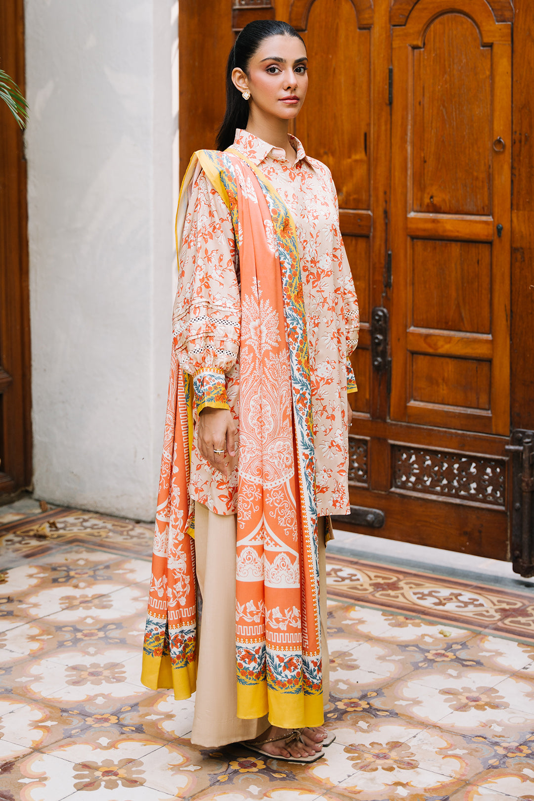 Zellbury | Unstitched 3 Piece Viscose | Shirt Shalwar Dupatta - 0207