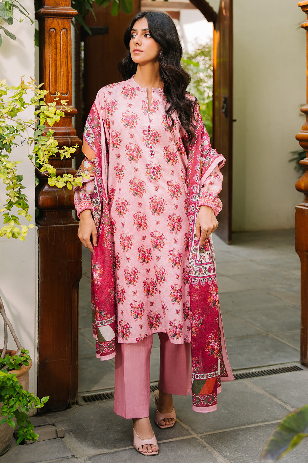 Zellbury | Unstitched 3 Piece Khaddar | Shirt Shalwar Dupatta - 0212