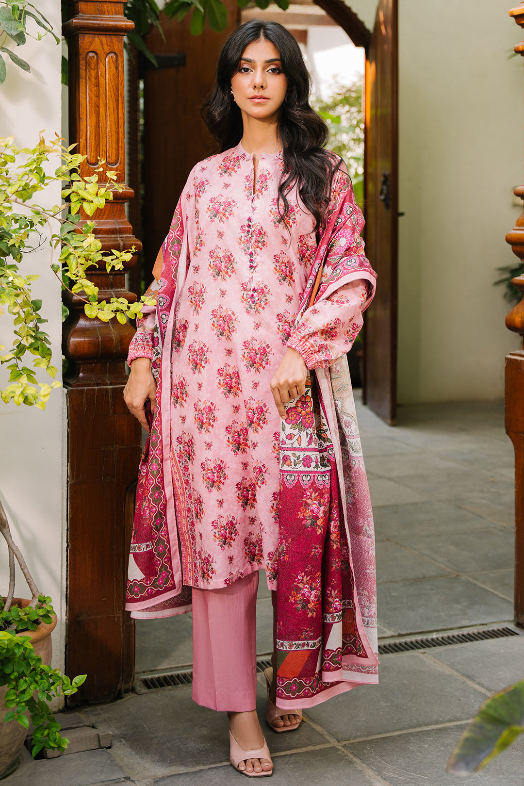 Zellbury | Unstitched 3 Piece Khaddar | Shirt Shalwar Dupatta - 0212