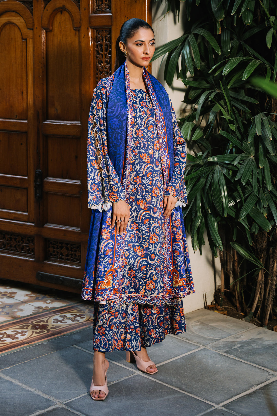 Zellbury | Unstitched 3 Piece Viscose | Shirt Shalwar Dupatta - 0215
