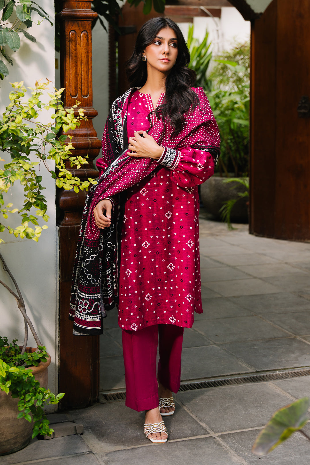 Zellbury | Unstitched 3 Piece Khaddar | Shirt Shalwar Dupatta - 0269