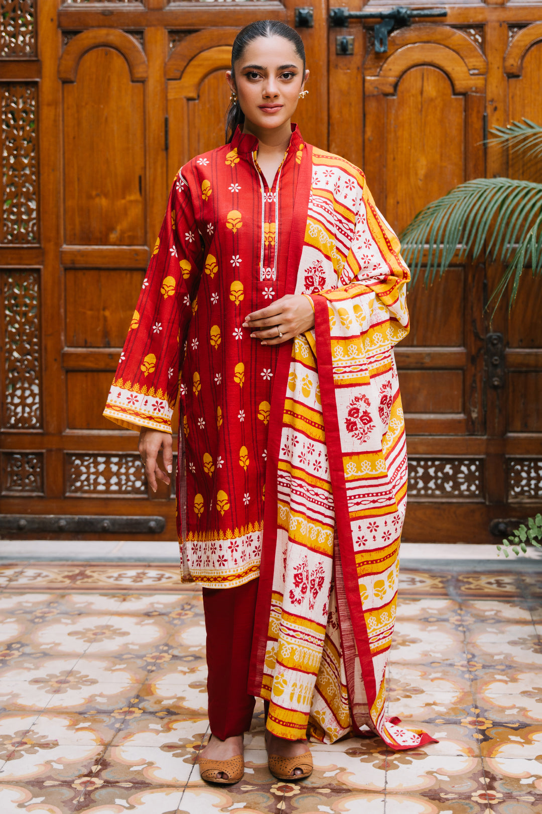 Zellbury | Unstitched 3 Piece Khaddar | Shirt Shalwar Dupatta - 0271