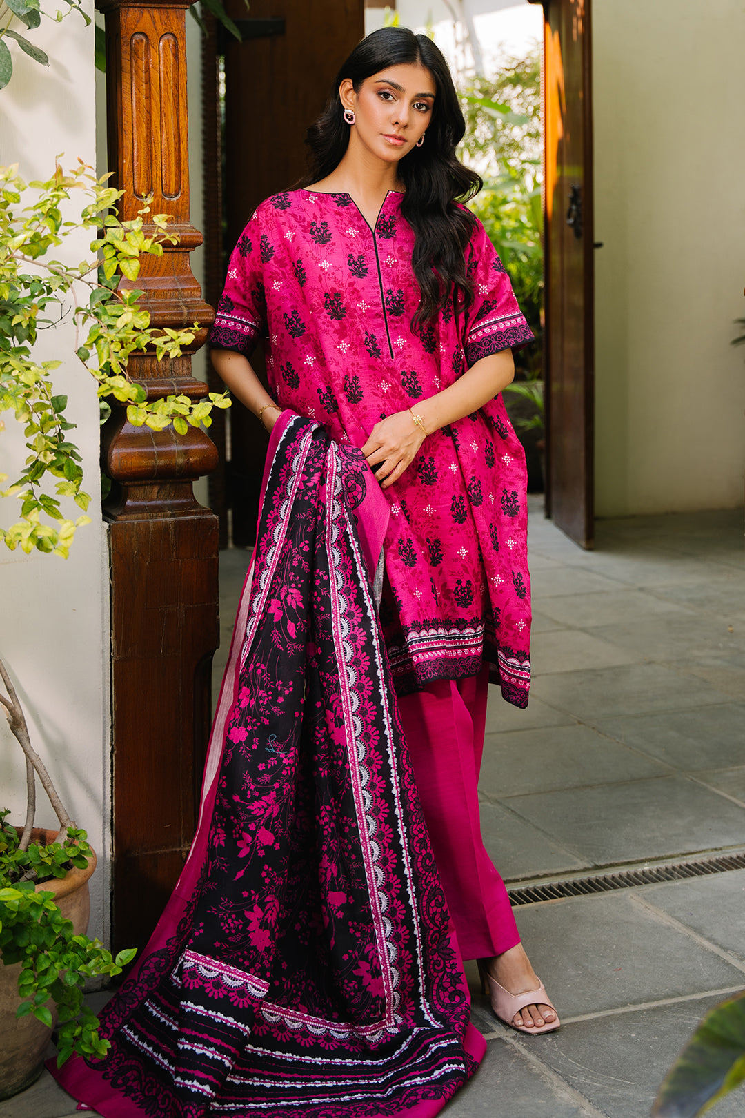 Zellbury | Unstitched 3 Piece Khaddar | Shirt Shalwar Dupatta - 0272