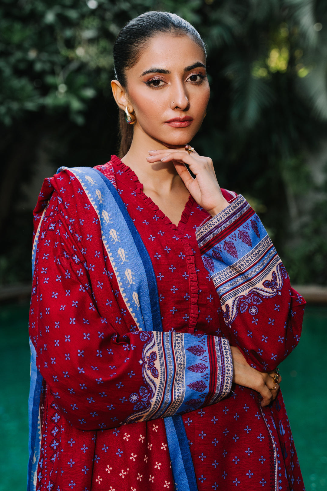 Zellbury | Unstitched 3 Piece Khaddar | Shirt Shalwar Dupatta - 0273 Default Title